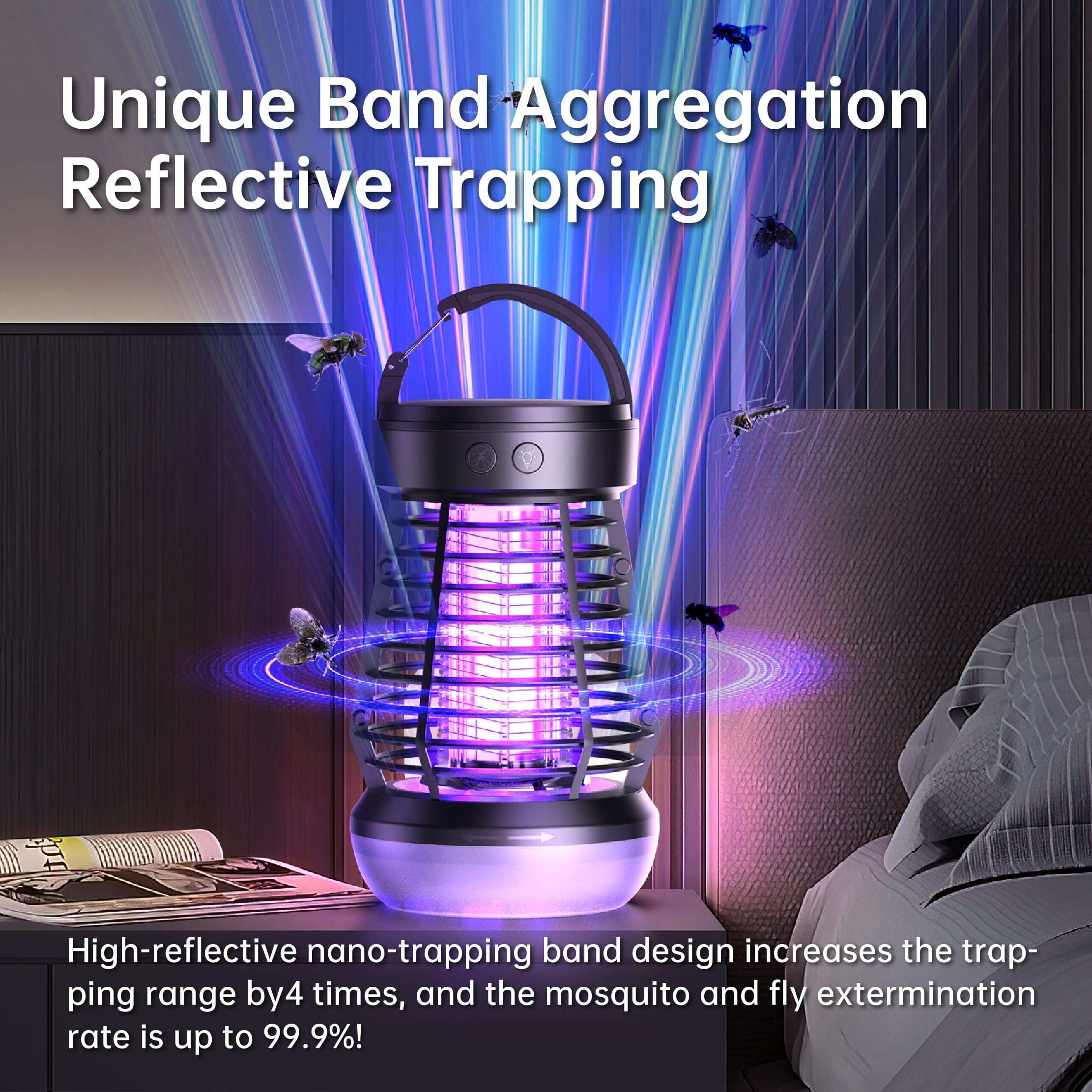Spriman Rechargeable 2-in-1 Bug Zapper & Camping Lantern for Indoor & Outdoor, Mosquito Killer Lamp, UV Light Trap, Electric Fly Zapper, Portable & Long-Lasting Mosquito Trap for Home, Camping, and RV 5