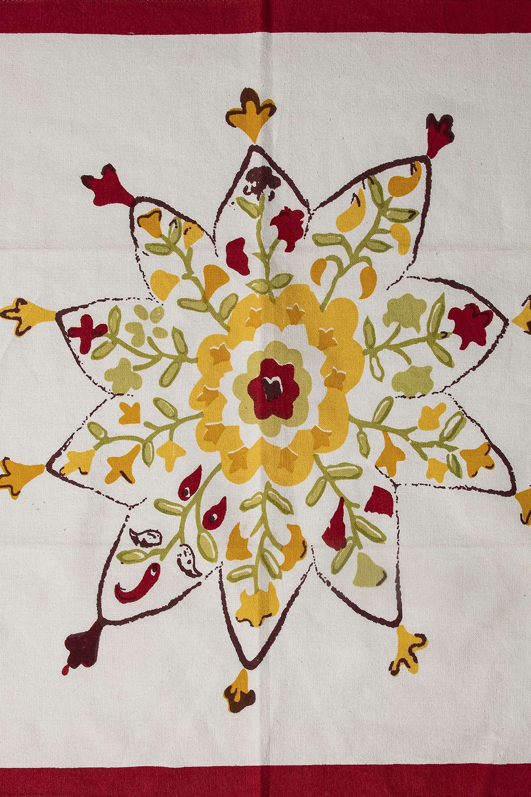 CONTRAST LIVING Srswoti Hand Block Printed Kitchen Towel/Dish Towel/Hand Towel Multi Color Set of 3 Pcs 2