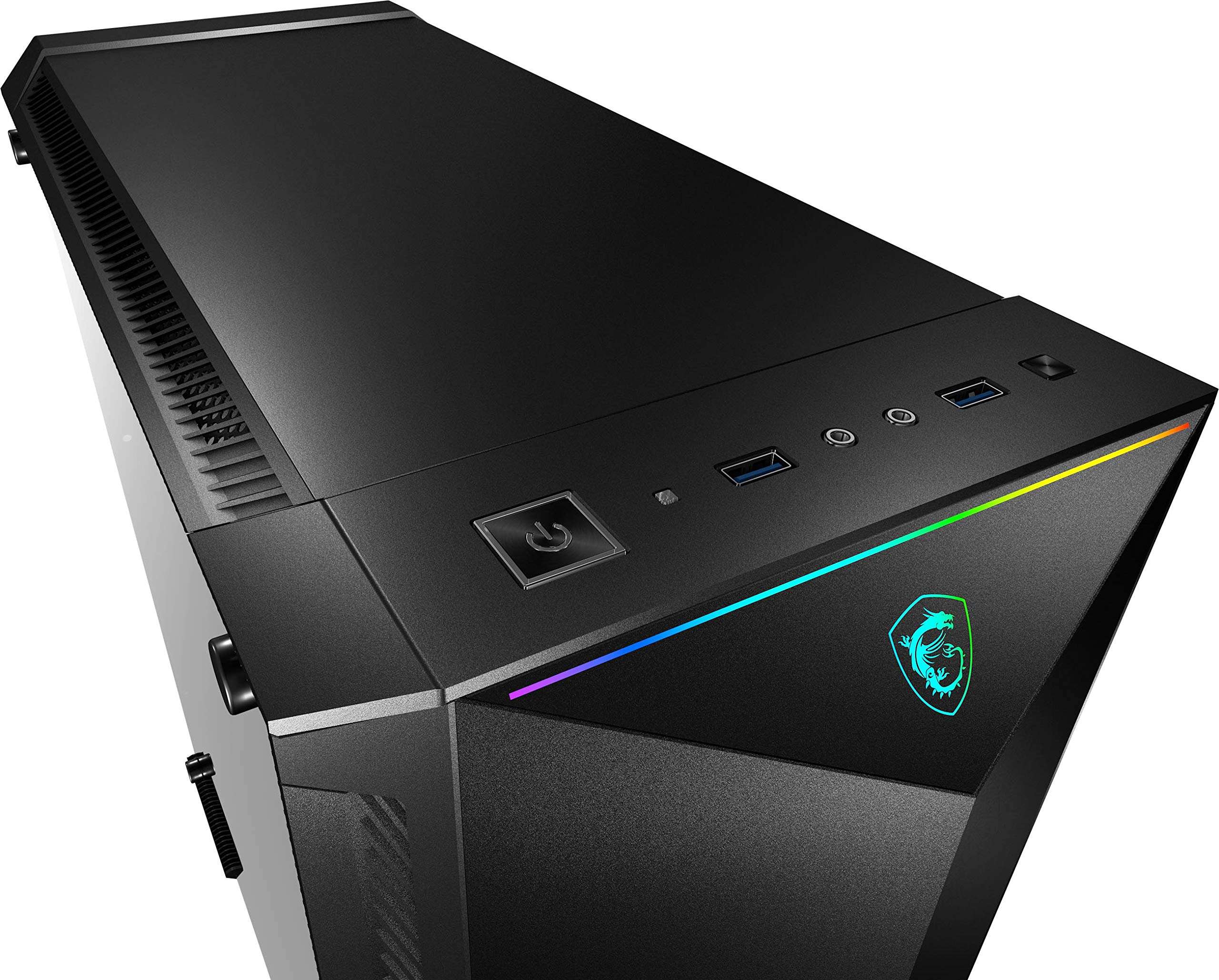 MSI MPG Series GUNGNIR 100, Premium Mid-Tower PC Gaming Case: Tempered Glass Side Panel, ARGB 120mm Fan, Liquid Cooling Support up to 420mm Radiator, Supports 3D Printed Parts 2