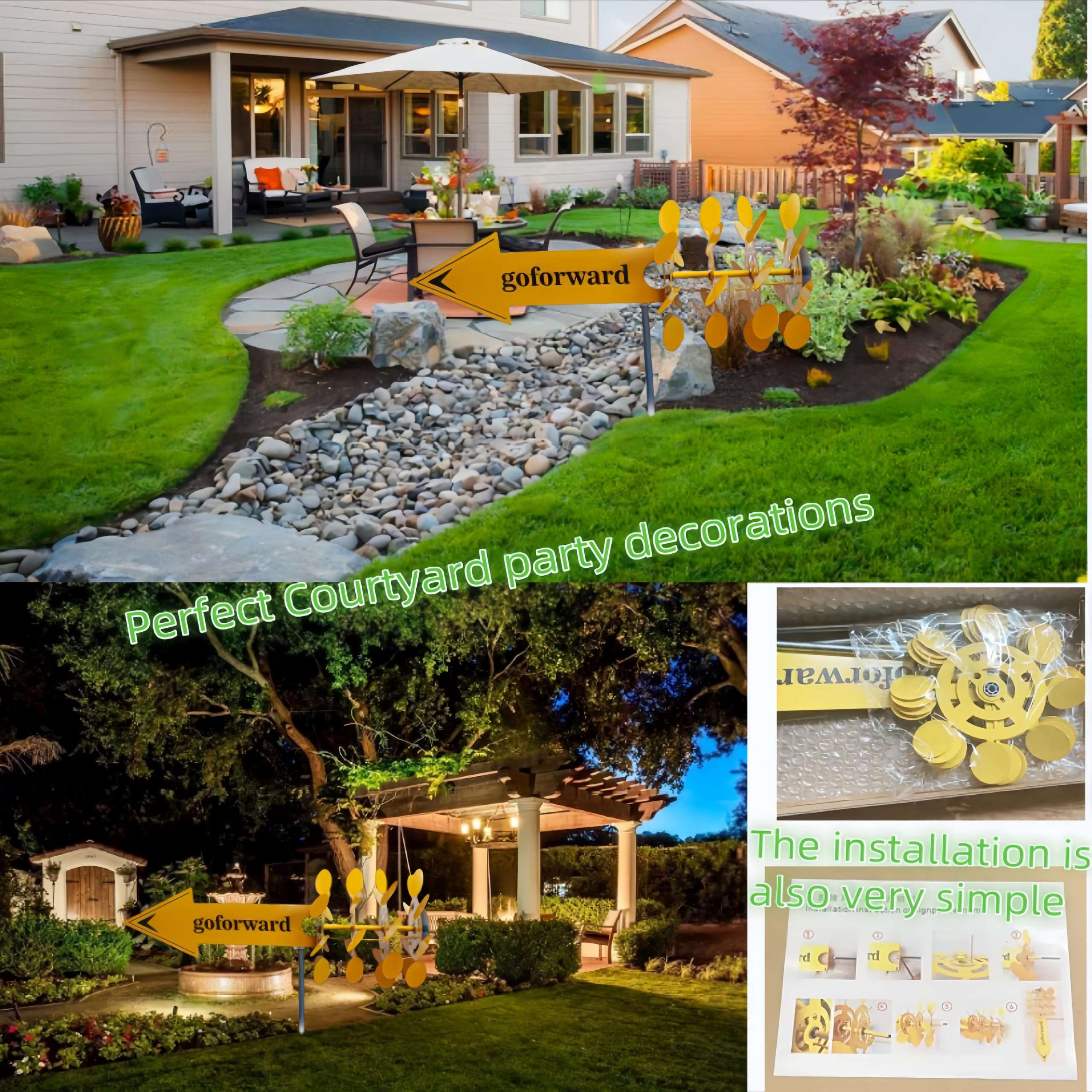Garden Wind Spinners,Wind Ppinners Outdoor,Lawn Ornaments,Wind Spinner,Windmill for Yard,Courtyard Party Gifts 4