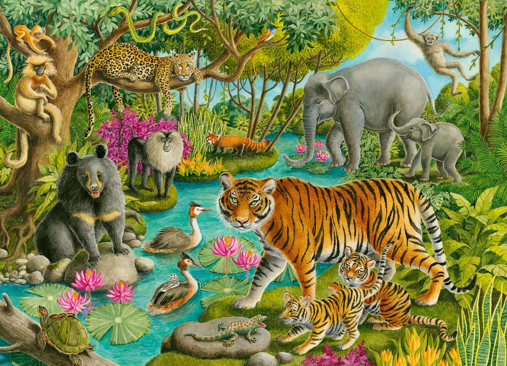 Ravensburger 60-Piece Animals of India Jigsaw Puzzle for Kids | Sturdy, Colorful and Glare-Free | Unique Pieces | Eco-Friendly 1