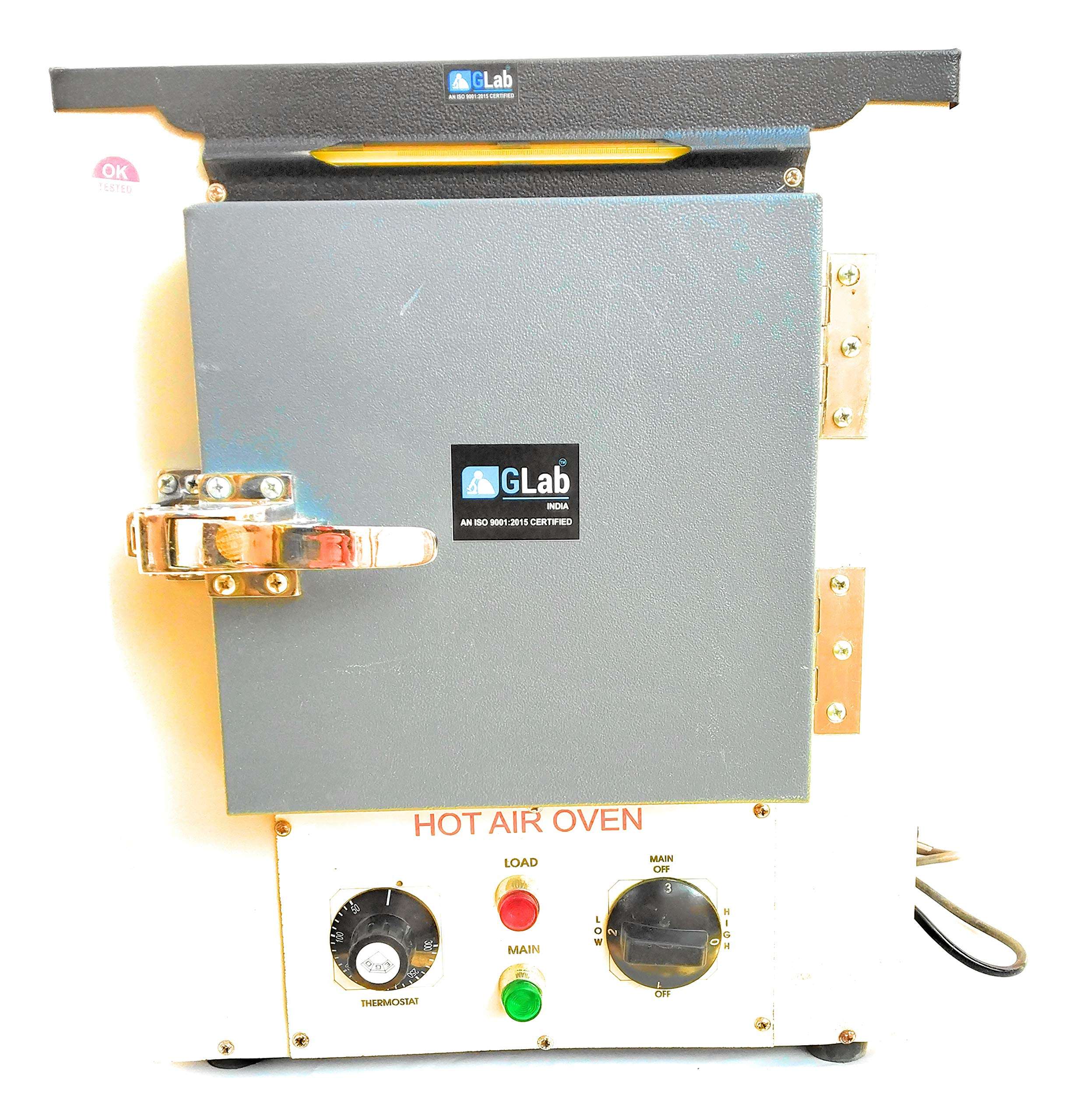 GLAB India Hot Air Oven Inner Chamber SS Laboratory Oven 12 x 12 x 12 Heavy Duty Digital Lab Equipment for Drying Heating and Sterilization 1