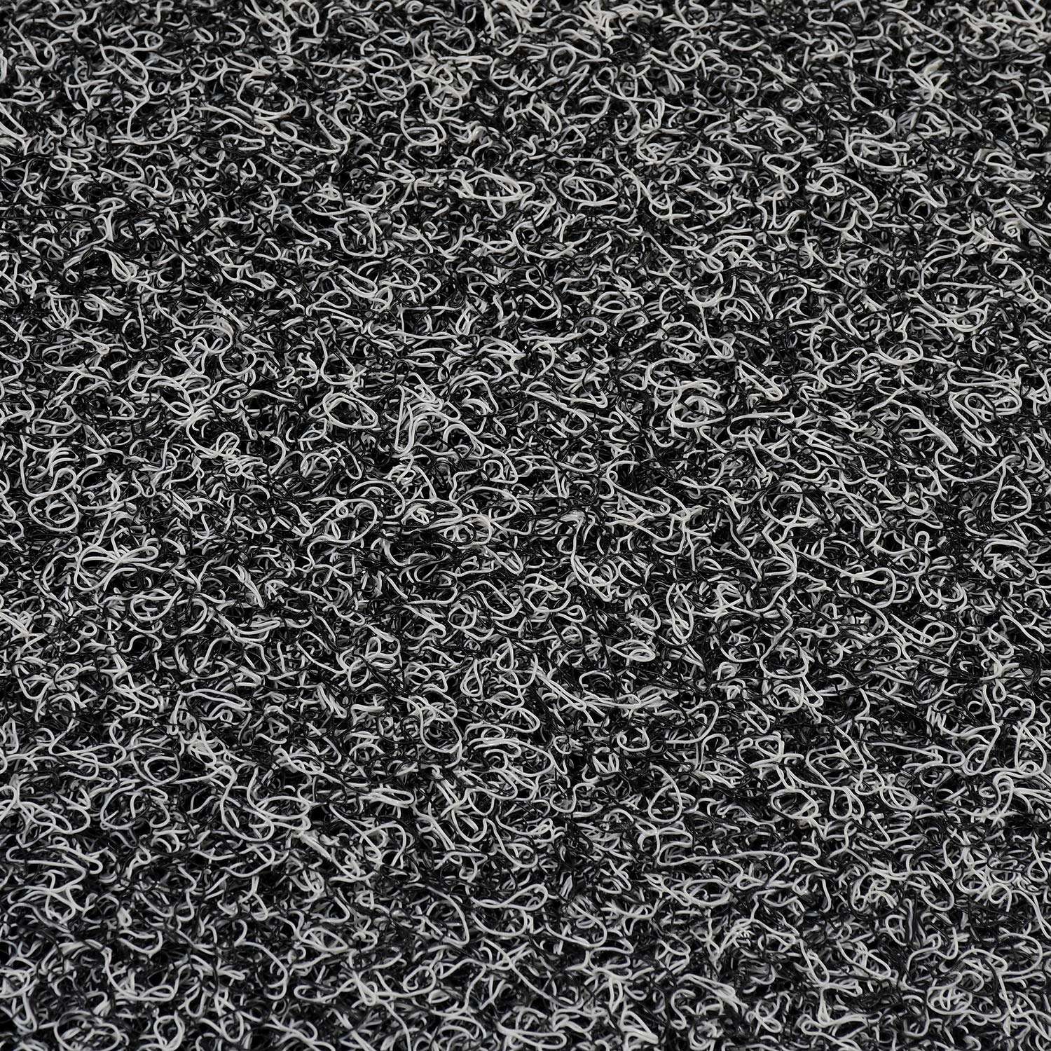 Heart Home Double Shade Thread Rubber Anti Slip 1 Piece Bath Mat 16" x24'' (Black & White) - CTHH6871 4