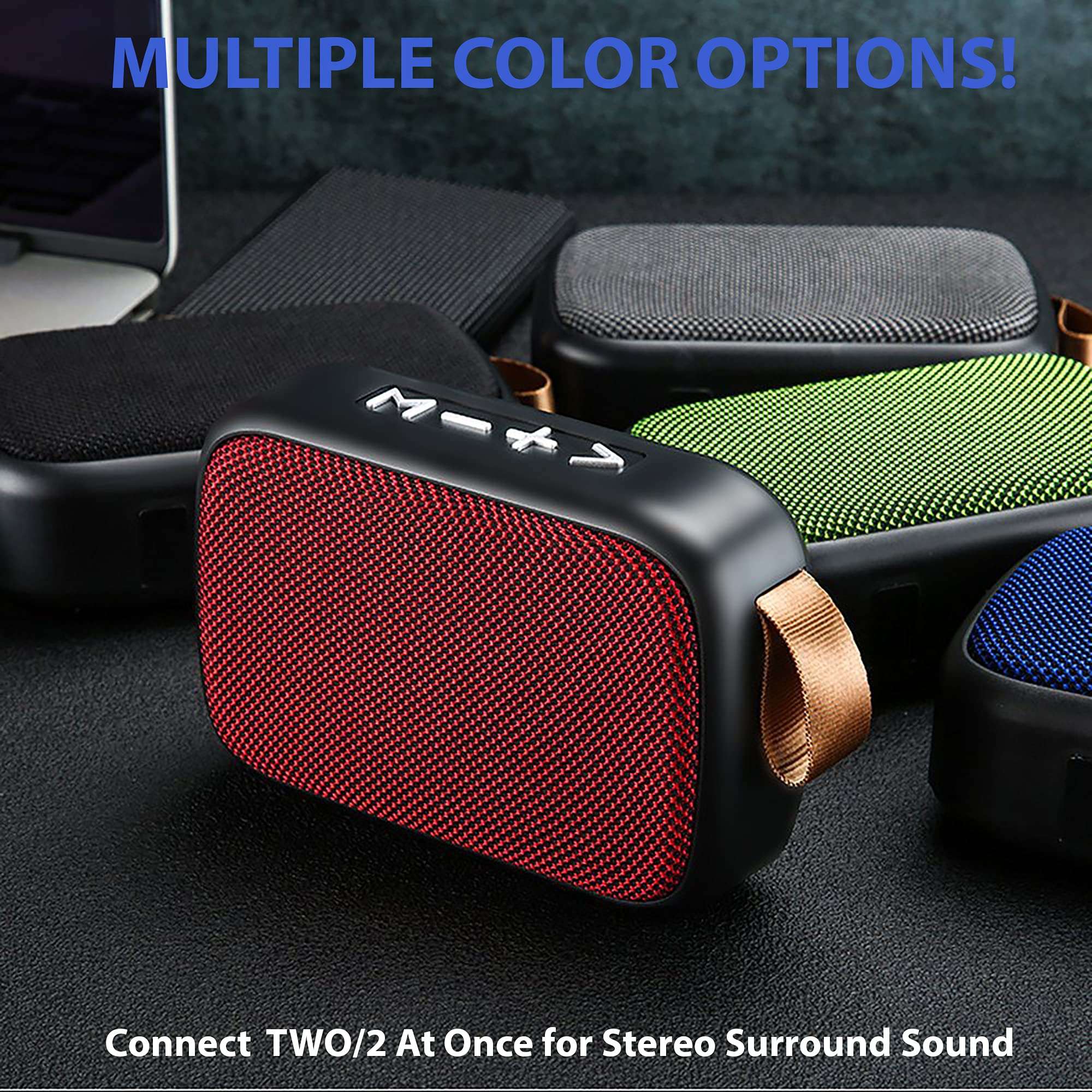 Tek Styz Speaker Compatible with Your BluAnt T1 Fabric Design 3W Playtime 6H Indoor, Outdoor Travel (Green) 4
