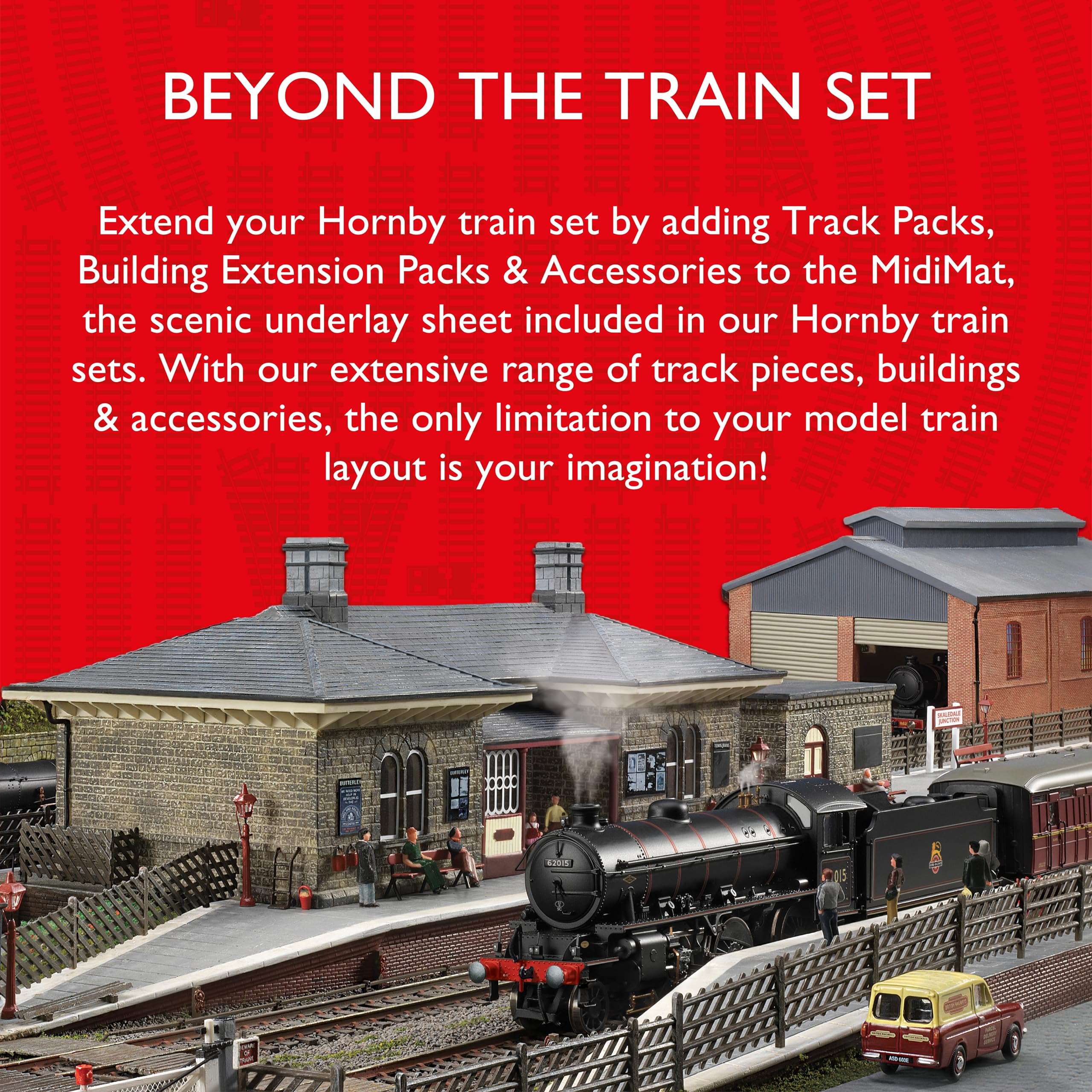 Hornby Hobby Train Tracks - R8223 Extension Pack C Track Pieces - Small Scale Model Accessories for Train, Electric Railroad Supplies with HO/OO Gauge Compatibility, Straight/Curved Tracks 6