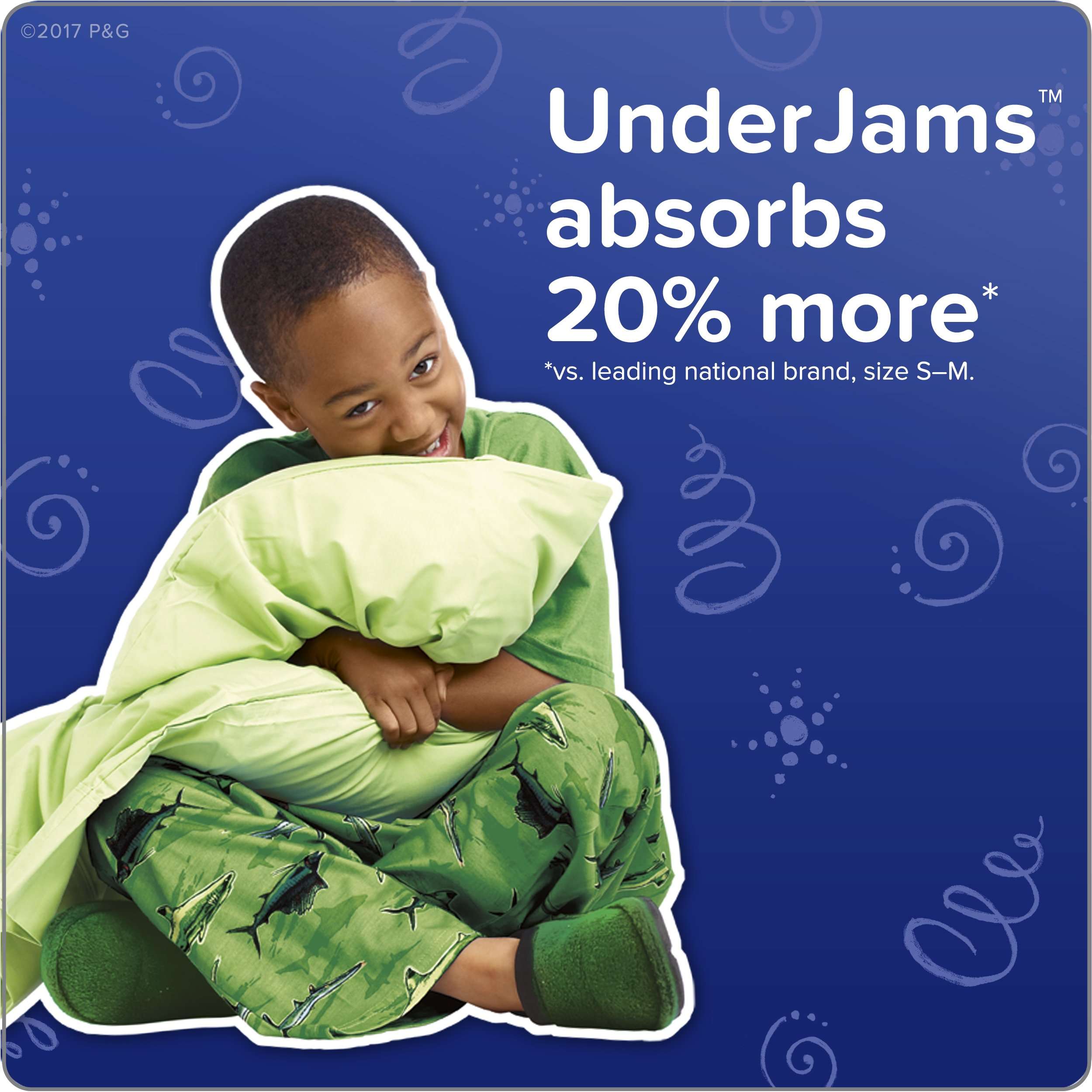 Pampers UnderJams Disposable Bedtime Underwear for Boys, Size Small/Medium (50 Count), Super Pack 3