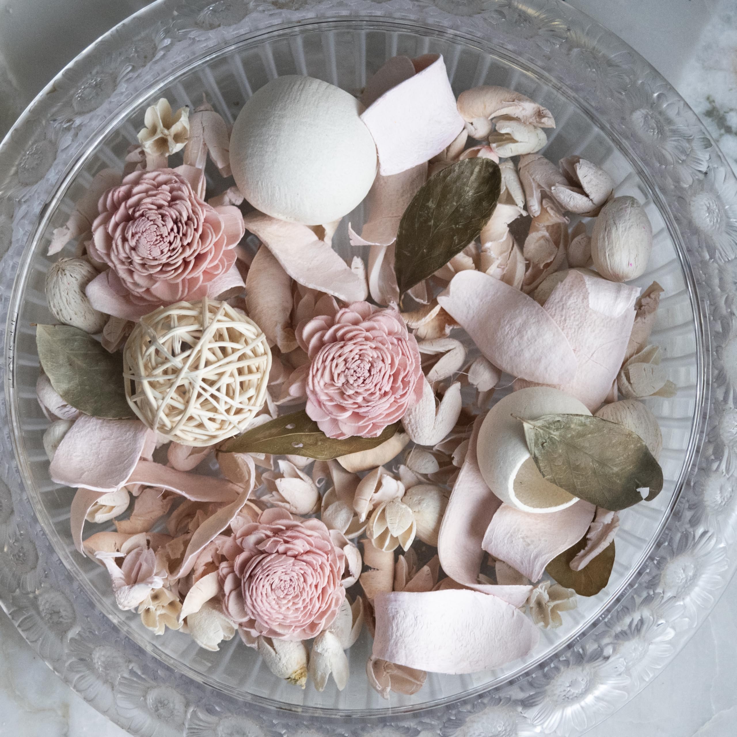 Flowers and Fillers || Rose Scented Luxury Pot Pourri | Natural & Eco-Friendly Fragrance Flowers Christmas Decor for Home, Office, Bedroom, and Christmas Parties (Without Bowl)