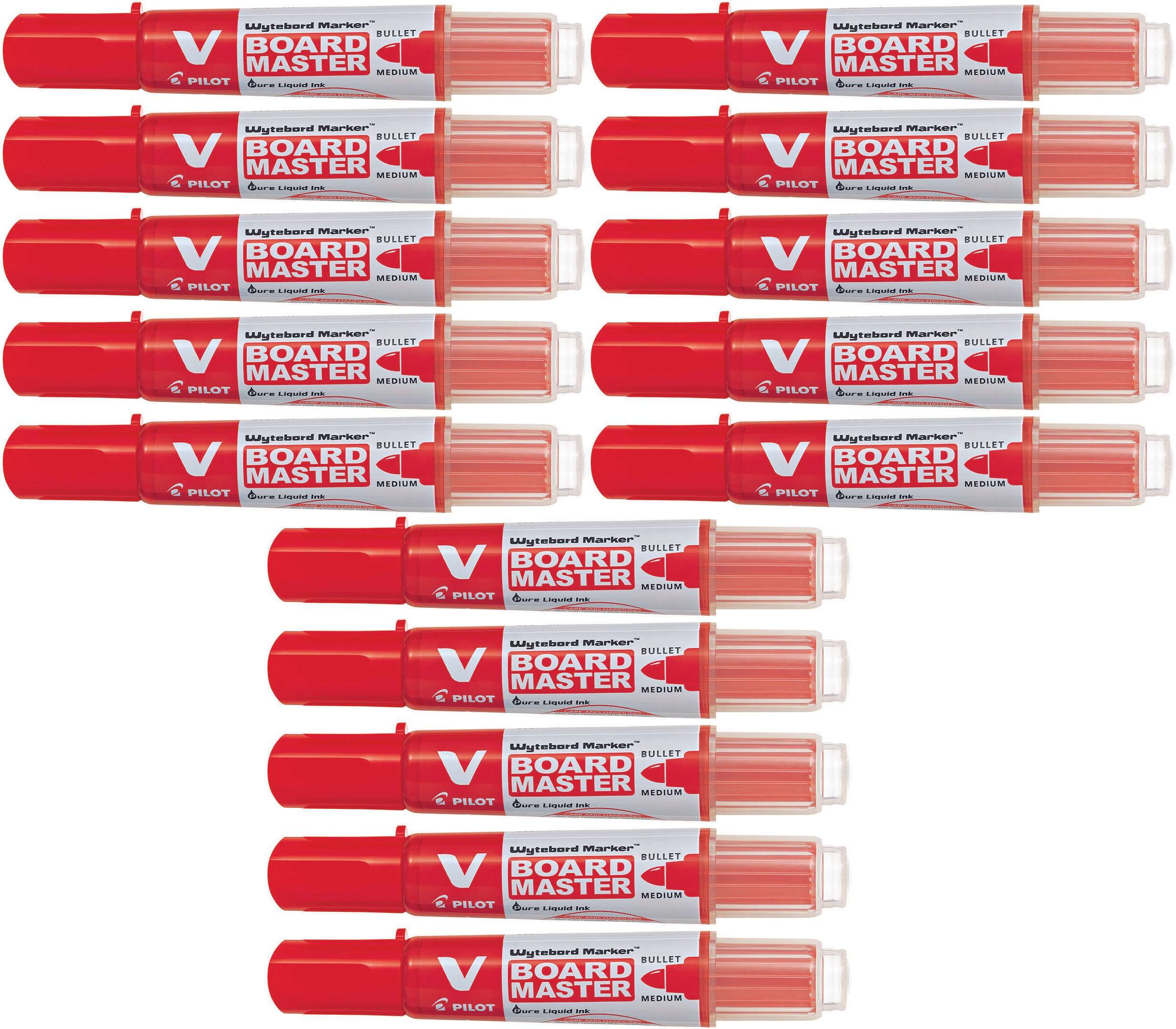 Pilot 020965 V Board White Board Marker (Red - Pack Of 15) 1