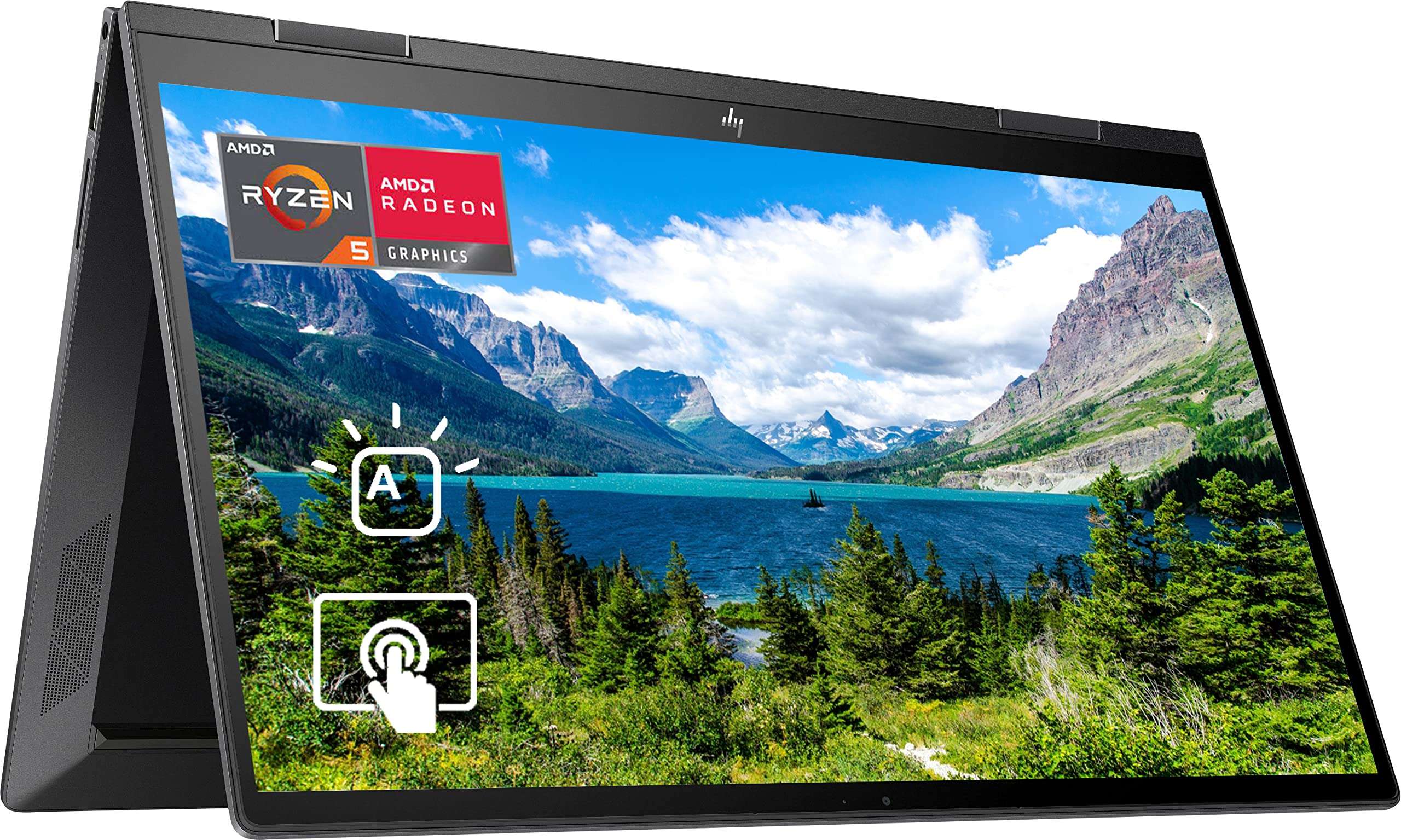 HP Envy x360 2-in-1 Laptop, 15.6" FHD Touchscreen, AMD Ryzen 5 5625U Processor, 64GB RAM, 2TB SSD, Webcam, Backlit Keyboard, HDMI, Wi-Fi 6, Windows 11 Home, Stylus Pen Included 1