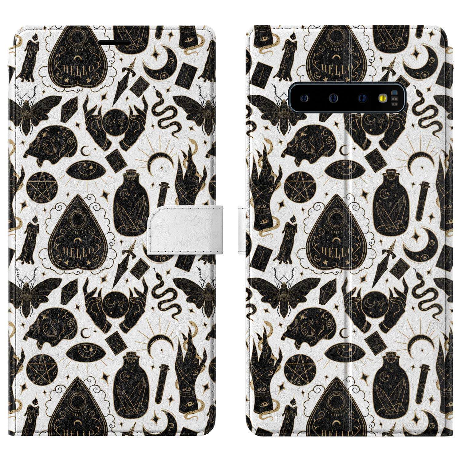 Lex Altern Wallet Case Compatible with Samsung Galaxy Note 20 Ultra 5G S20 S10 Plus S9 8 A71 A70 A50 A21 Occult Shockproof Cover Mystical PU Leather Cute Magnetic Witchcraft Slim Magic Ouija walh056 3