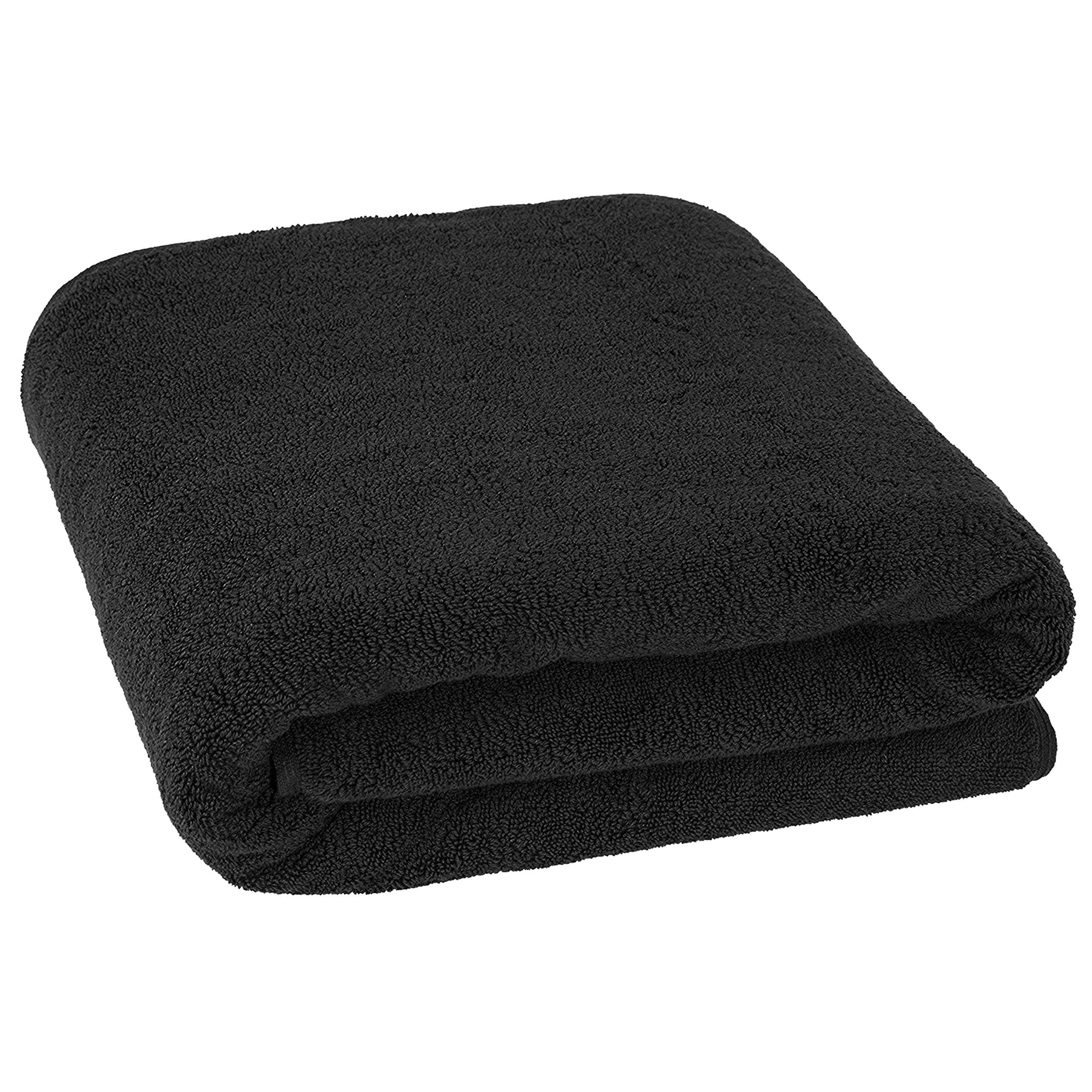 40x80 Inches Jumbo Size, Thick & Large 650 GSM Bath Sheet Cotton, Luxury Hotel & Spa Quality, Absorbent and Soft Decorative Kitchen and Bathroom Turkish Towels, Coal Black 5