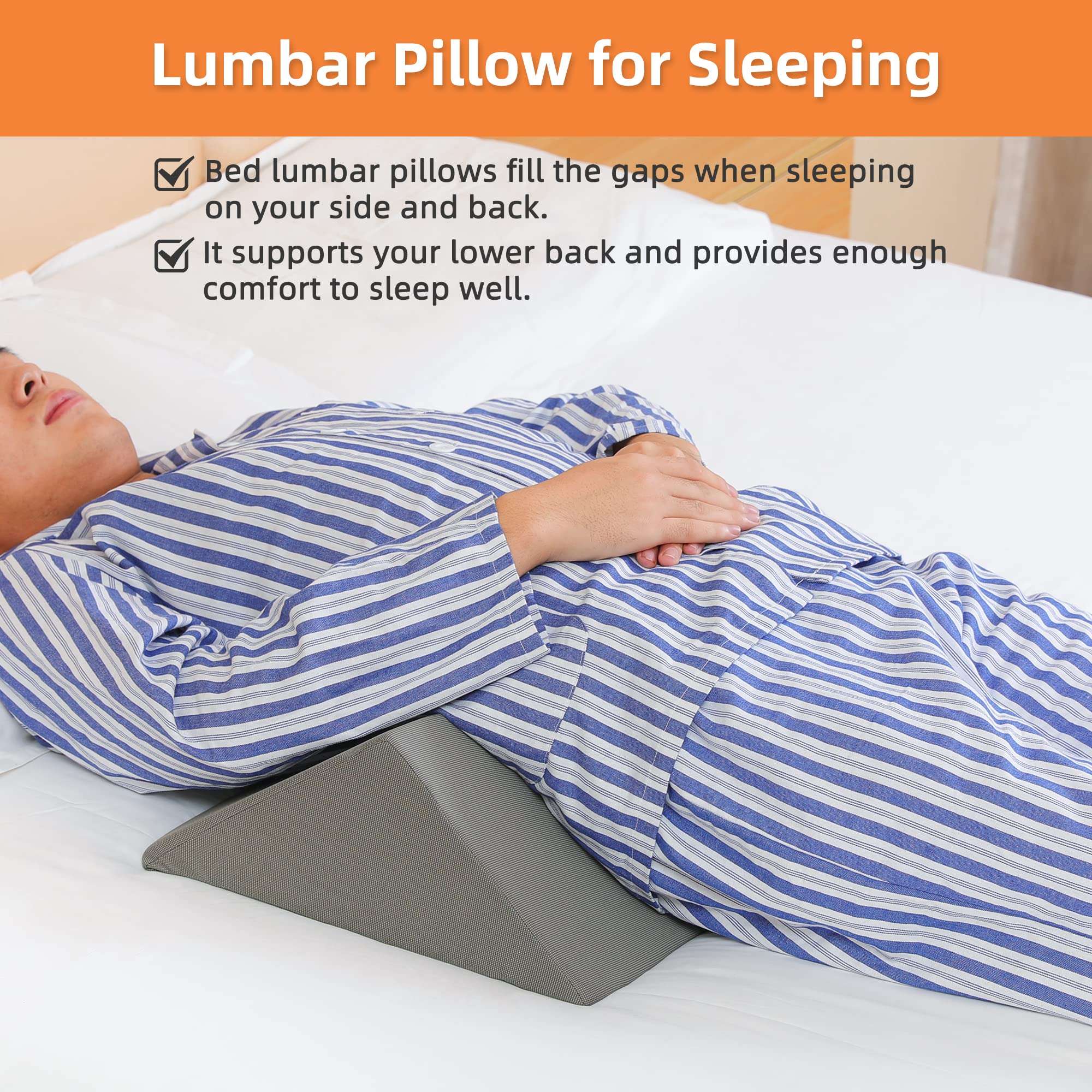 Fanwer Bed Wedges & Body Positioners (3 in 1), 40 Degree Wedges for Bed Positioning,Positioning Pillows for Elderly, Wedge Pillow for Bed Sores, Side Sleeping, After Surgery, Knees Elevated,Back Pain 5