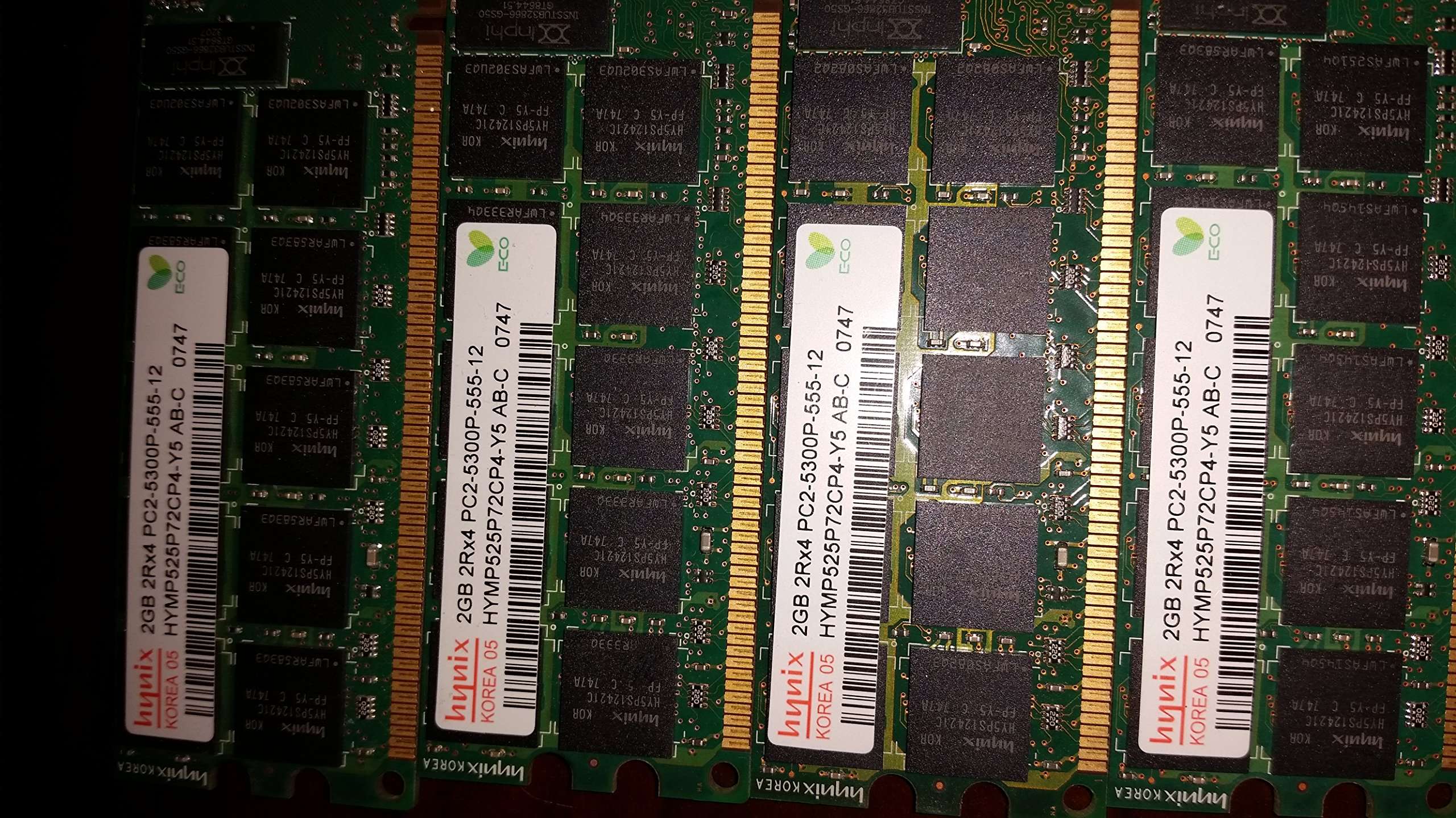 HYNIX HYMP525P72CP4-Y5 2GB Server DIMM DDR2 PC5300(667) REG ECC 1.8v 2RX4 240P 256MX72 128mX4 CL5 8k 1