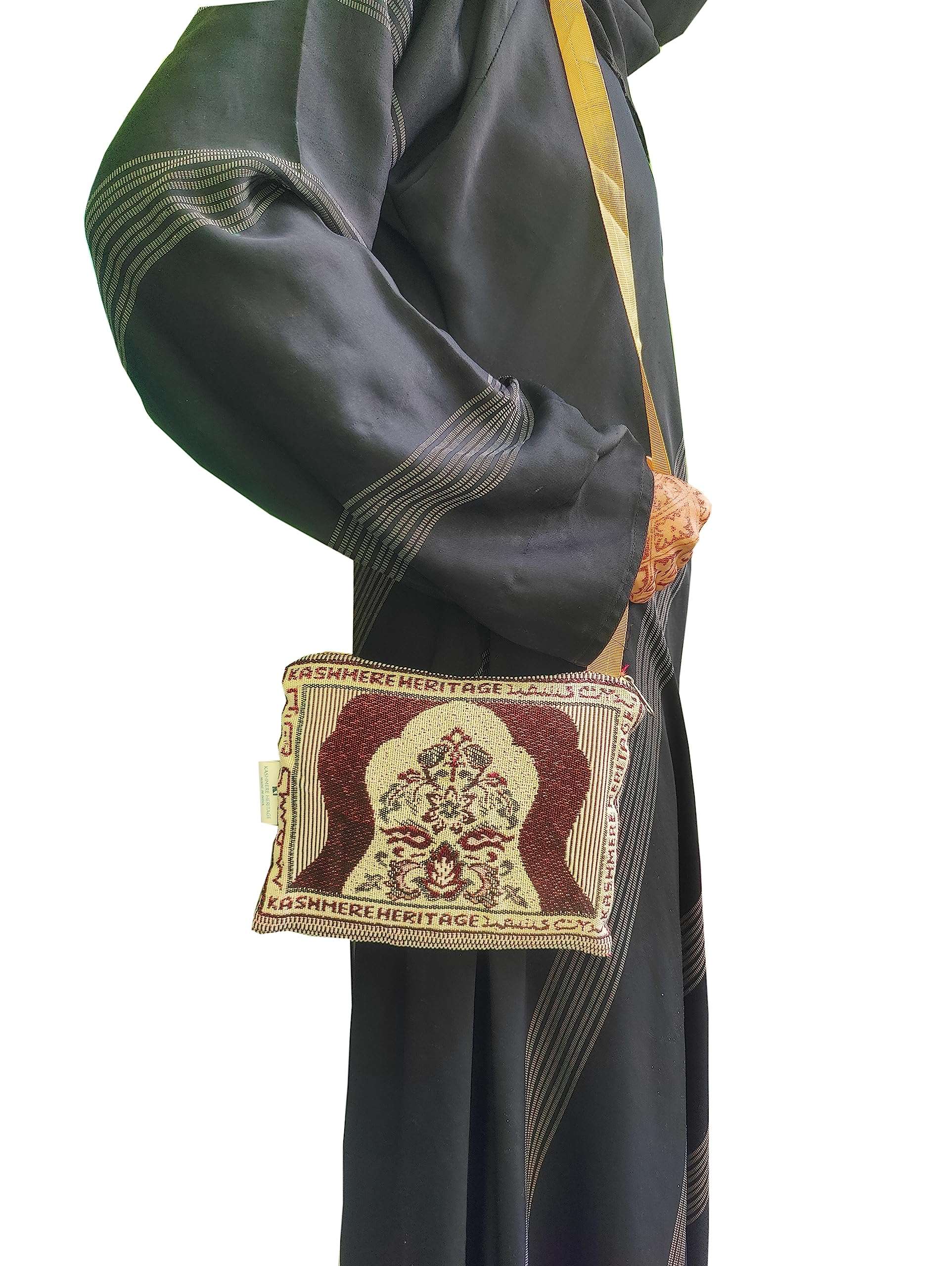 SHAARISH Travel Prayer Mat Cotton with Carry Bag, Safri Janamaz, Pocket Friendly Prayer Mat RED Colour 4