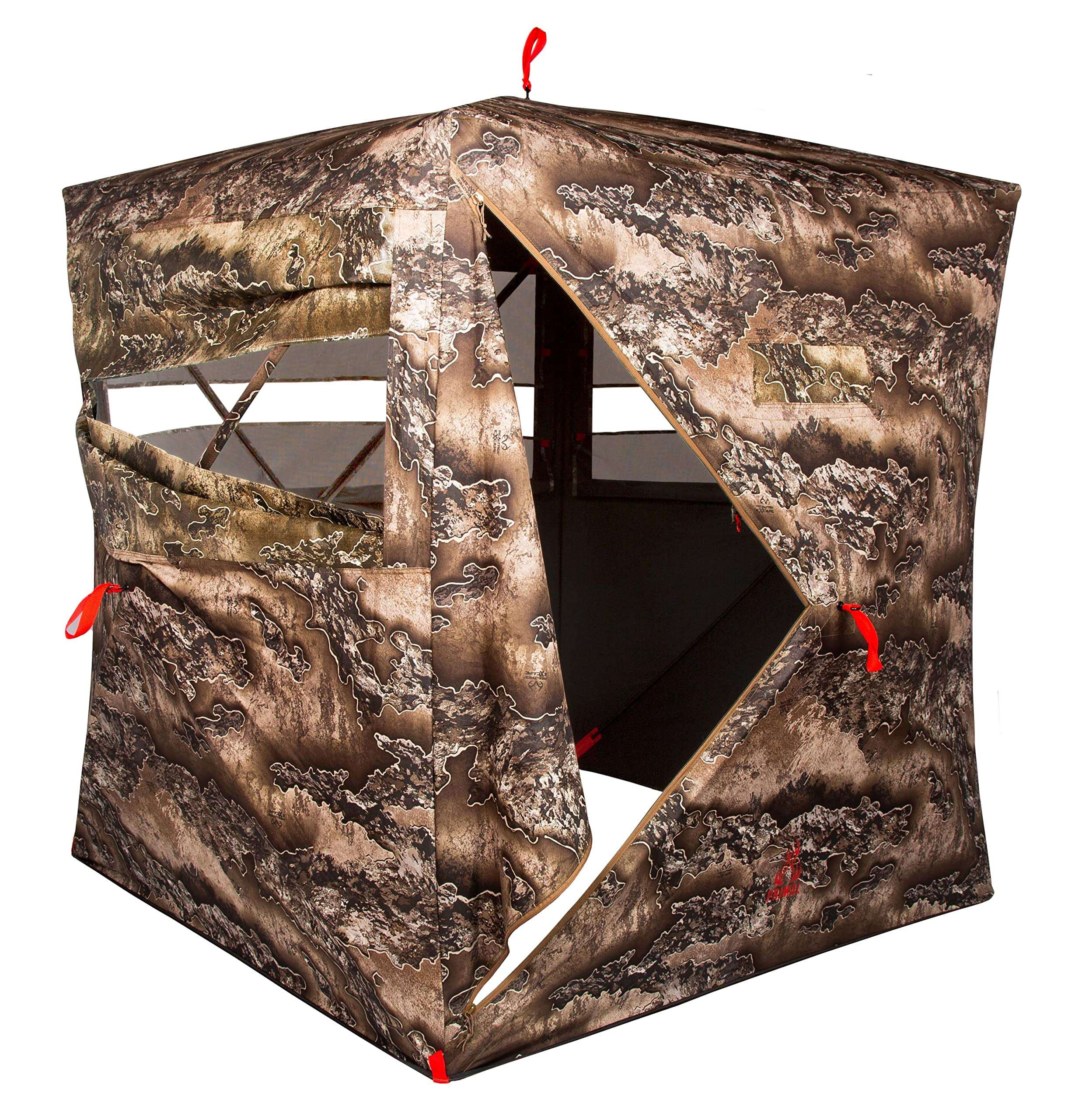 PRIMAL Treestands Wraith 270 Deluxe Blind - 270 Degree One-Way, See-Through Pop-Up Tent 3 Person, Premium Hunting Gear Sporting Good 1