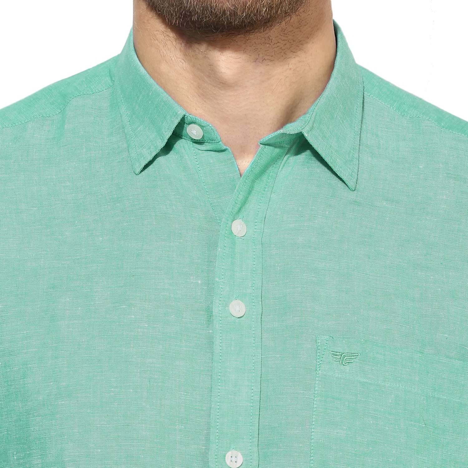 Red Tape Men's Solid Regular fit Casual Shirt (RSH6426A_Green_M 6