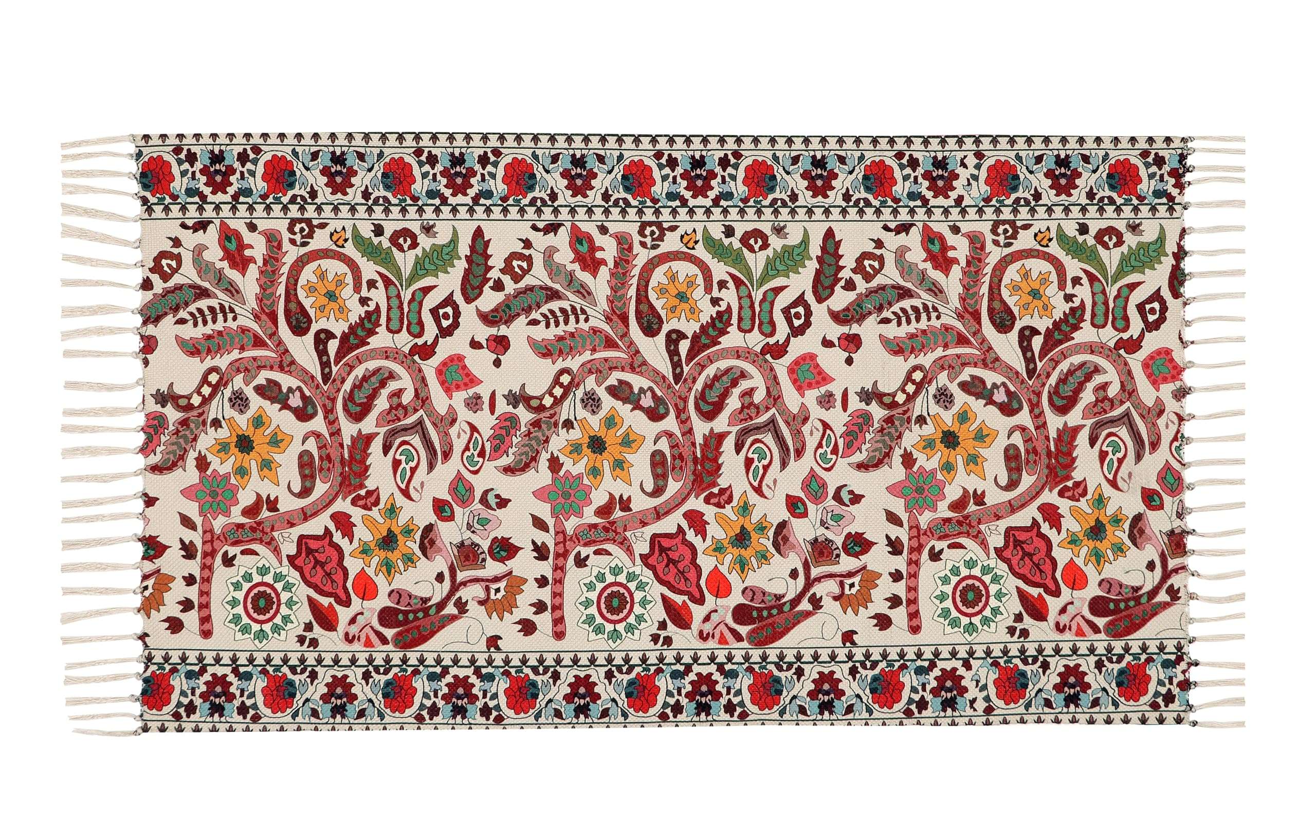 FABANE Handmade Printed Chindi Floor Rectangular Dhurrie/Rugs/Carpet For Living Room/Bedroom/Drawing Room/Hall Home Decor (2 Feet X 3 Feet, Multicolor) 6