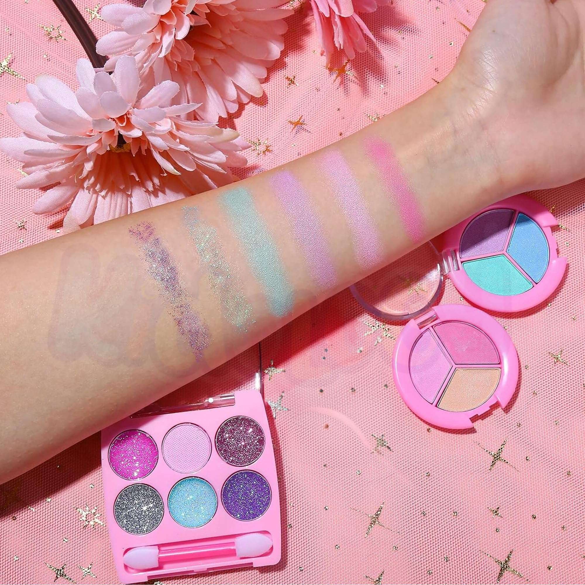 Kidology Kids Makeup Kit for Girl, Unicorn Toys for Girl Real Washable Makeup Girls Princess Play Make Up Toys, Makeup Set for Age 3+ Year Old Christmas & Birthday Gift (Mermaid Suit Case Makeup Set) 6