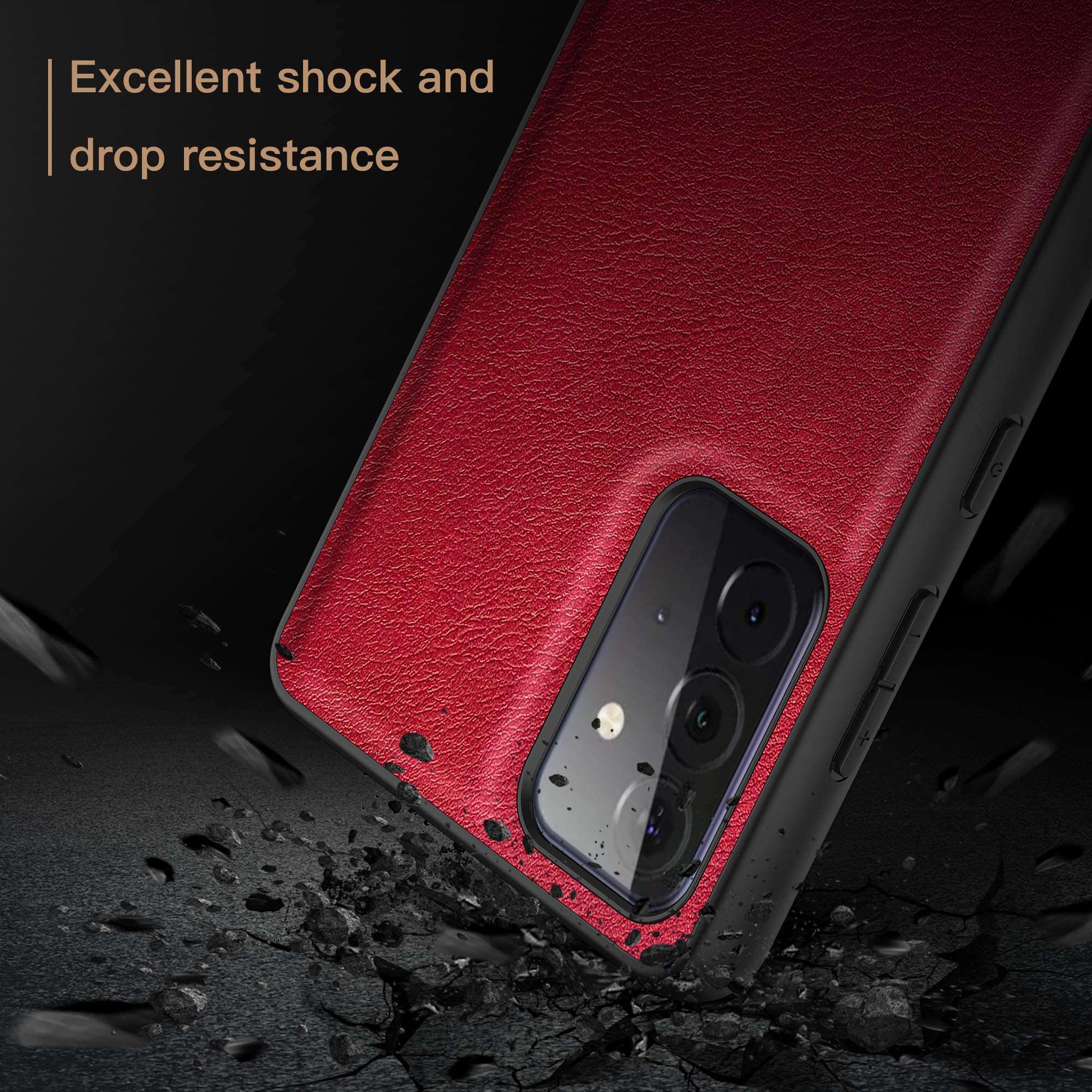 kqimi Compatible Case for Samsung Galaxy A52 5G Case, Premium Leather Slim Stylish Soft Grip Shockproof Anti-Scratch Protection Cover Cases for Galaxy A52 5G Case(6.5") 2021 (Red) 4
