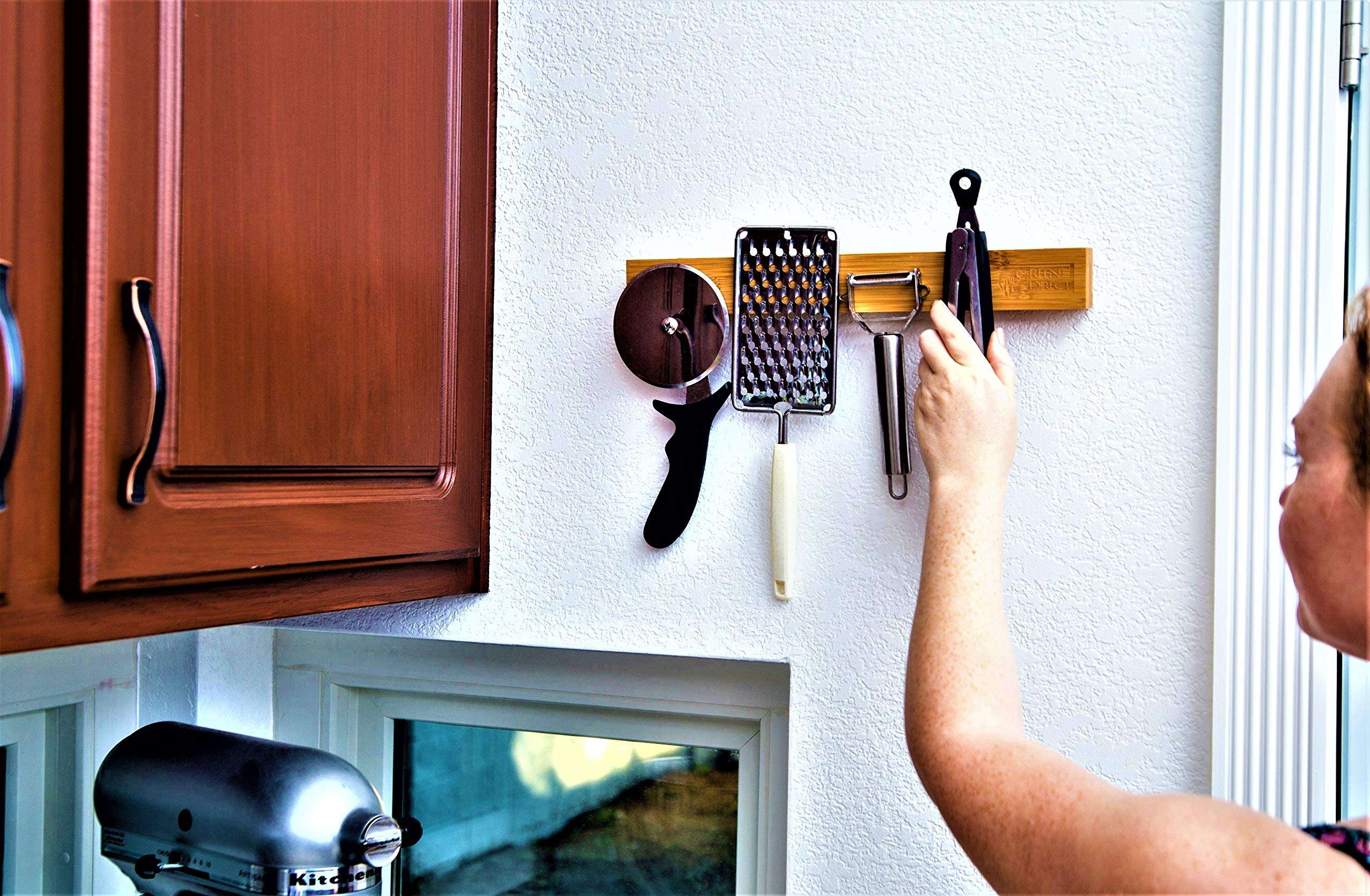 Green Direct Magnetic Knife Holder For Wall, 16 Inch Wood Knife Strip, Storage Organizer Bar To Keep Kitchen Utensils, Tools, Art Supply 6