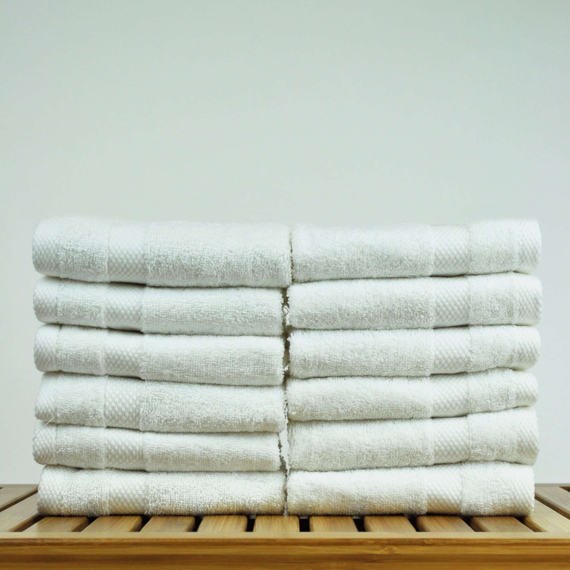 Luxury Hotel & Spa Towel 100% Genuine Turkish Cotton Wash Cloths - White - Honeycomb - Set of 12 1