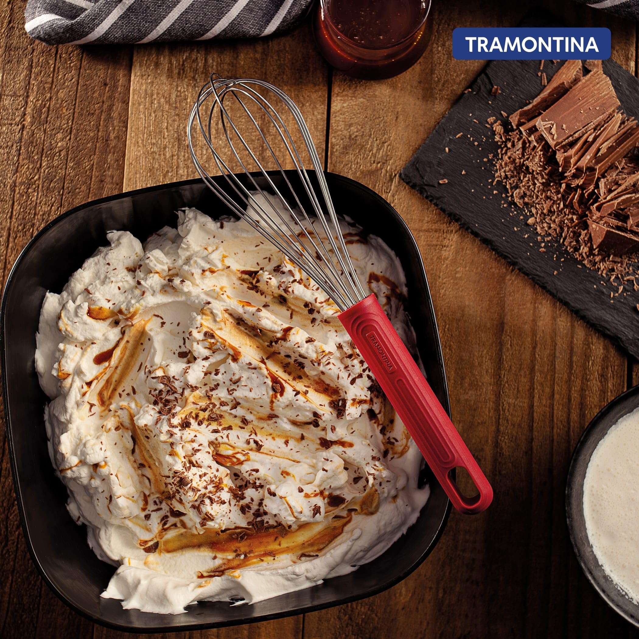 Tramontina Softta Whisk – Heat-Resistant to 210°C – Stainless Steel Wire Whisk with Non-Slip Red Rubber Grip – Perfect for Sauces, Custards, Eggs, and Blending Hot Ingredients 3