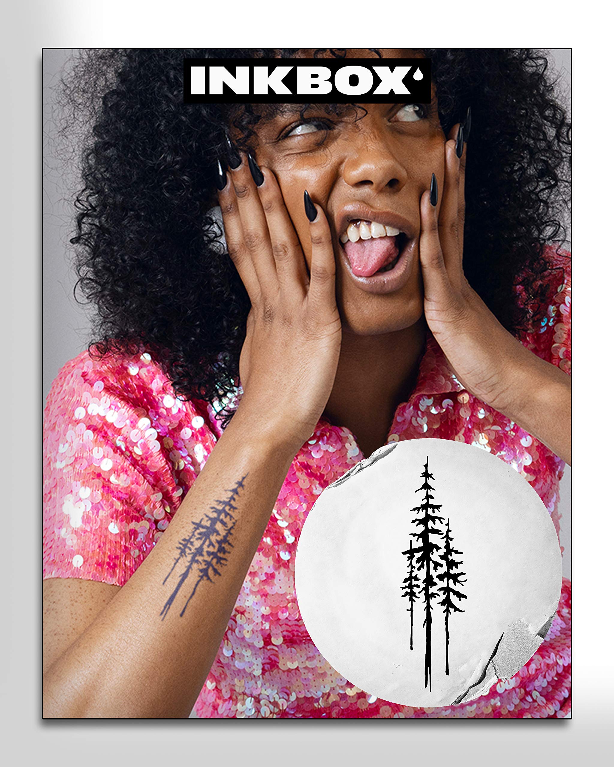 Inkbox, Temporary Tattoos, Semi Permanent Tattoo, One Premium Easy Long Lasting, Waterproof Inkbox Tattoo with For Now Ink. Lasts 1-2 Weeks, Tree Tattoo, Lambertiana, 5x2in