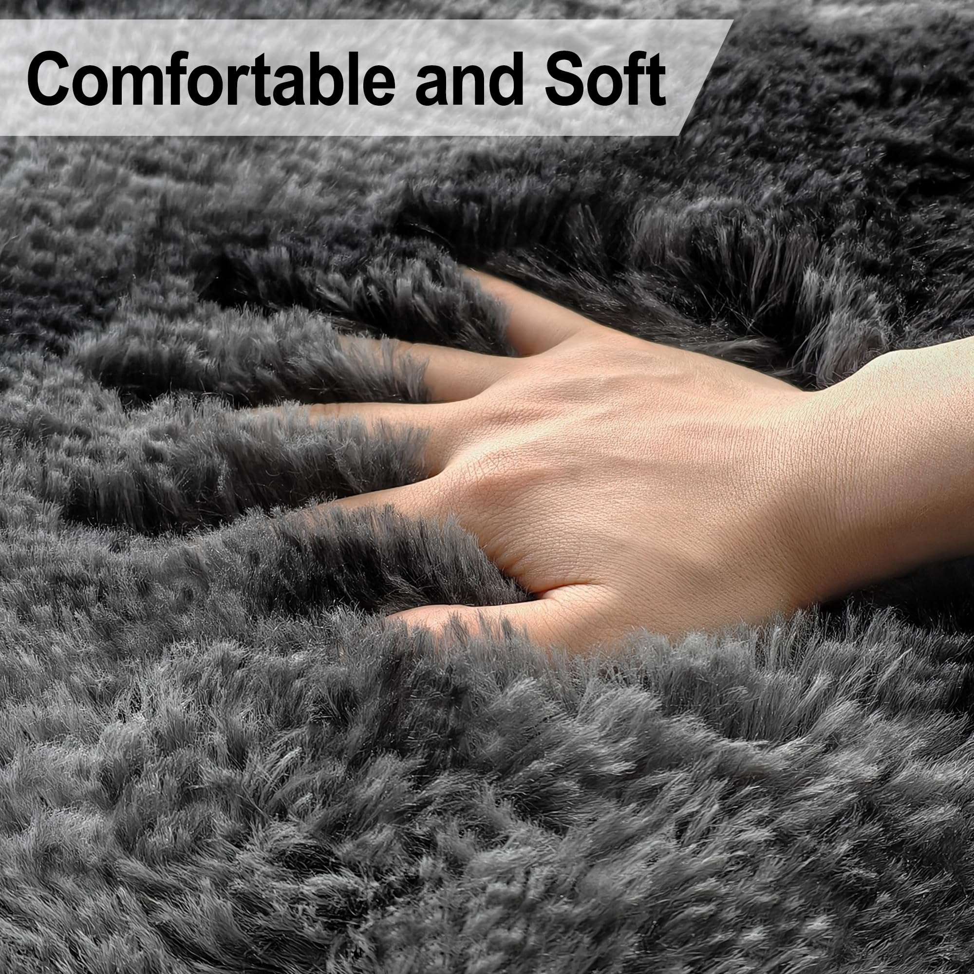 TENNOLA Super Soft Fluffy Area Rug Carpets 5x8 Ft,Shaggy Rugs for Living Room Bedroom,Fluffy Carpet of Bedrooms and Nursery,for Plush Furry Rugs Decorated in The Room 4