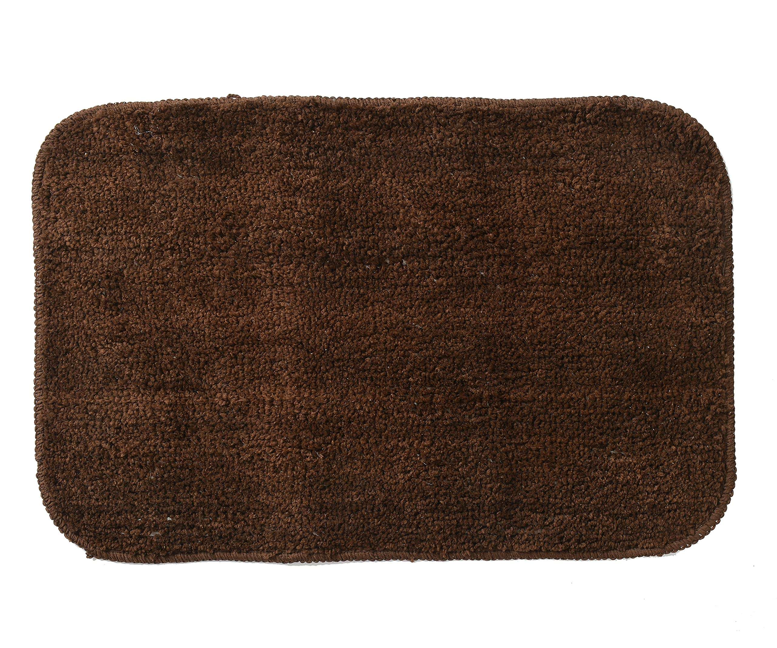TIB Soft Microfiber Anti-Skid Bath Mat (Coffee, 40X60cm) - Pack of 2 5