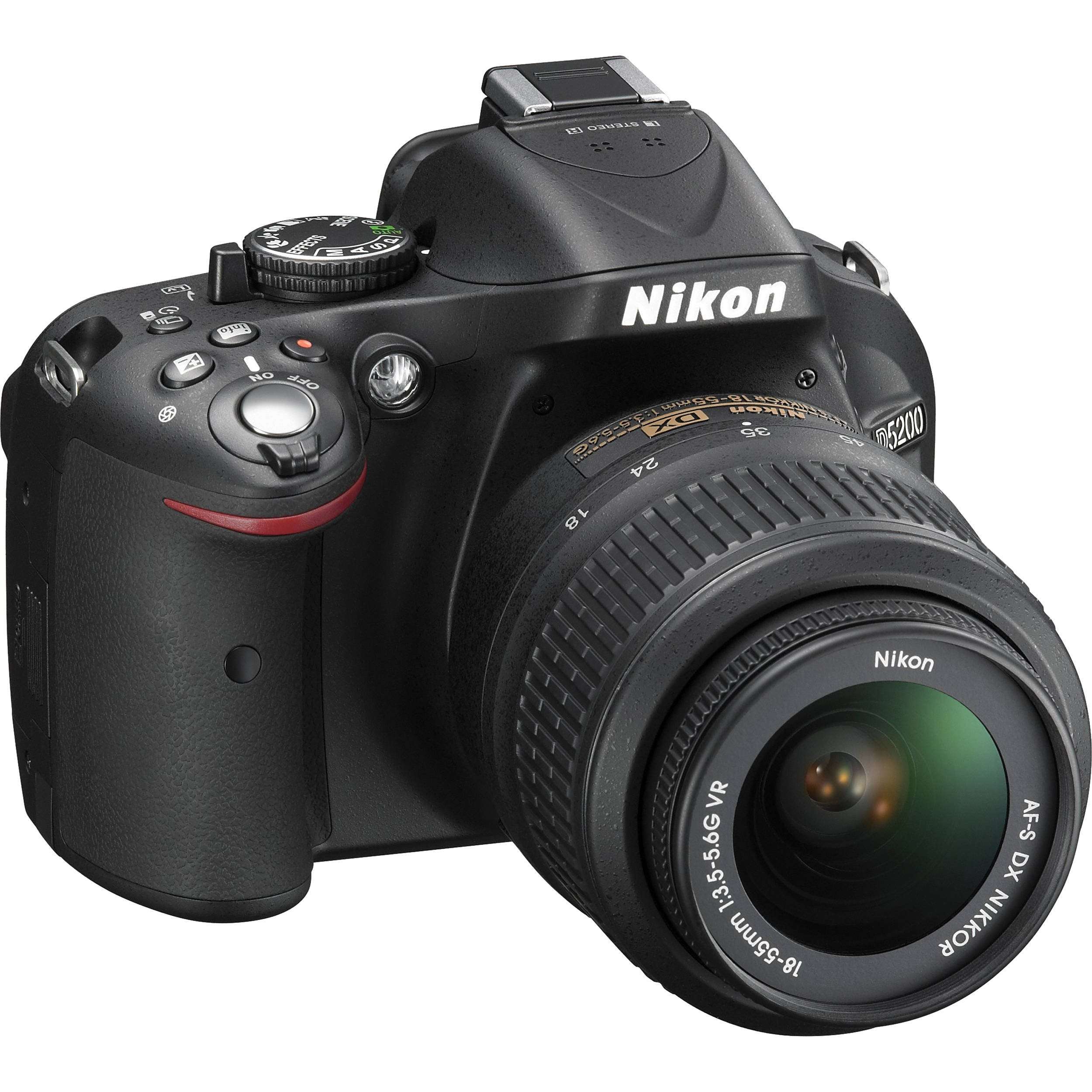 Nikon D5200 24.1 MP CMOS Digital SLR with 18-55mm f/3.5-5.6 AF-S DX VR NIKKOR Zoom Lens (Black) (Discontinued by Manufacturer) 2