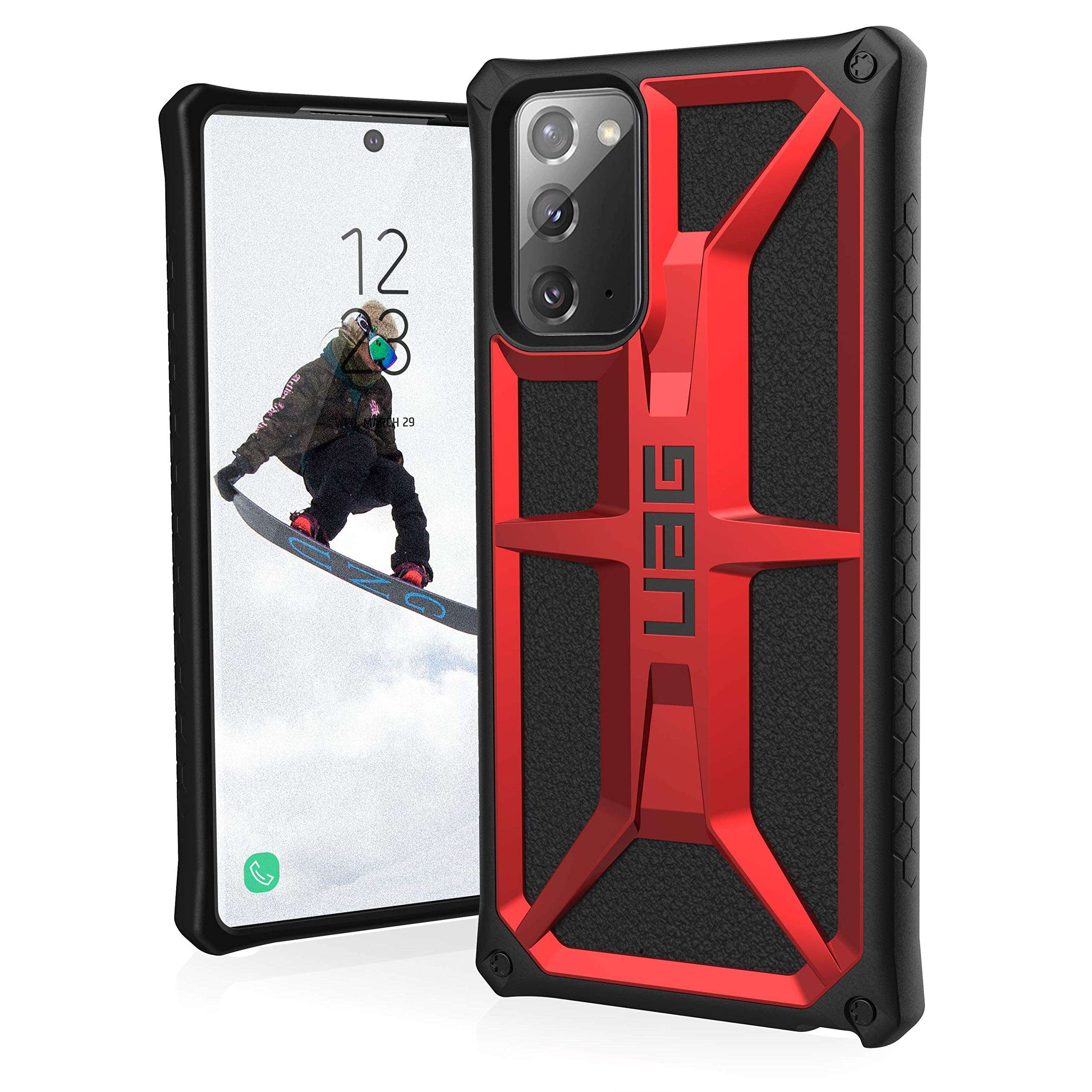 Urban Armor Gear UAG Compatible with Samsung Galaxy Note20 5G Case [6.7-inch Screen] Rugged Lightweight Slim Shockproof Monarch Protective Cover, Crimson 1