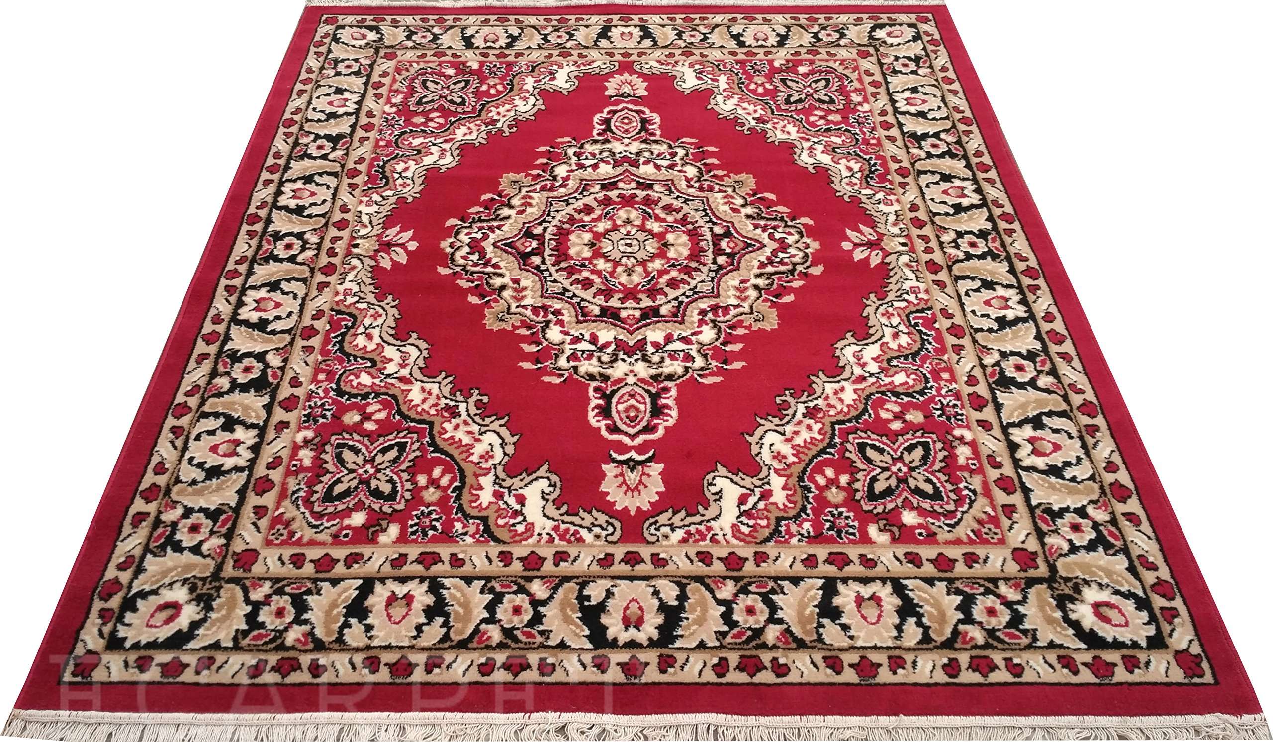FCARPET TOP Selling Design with Multiple Choice 90X145 CM(3X5 FEET) RED Multi 1