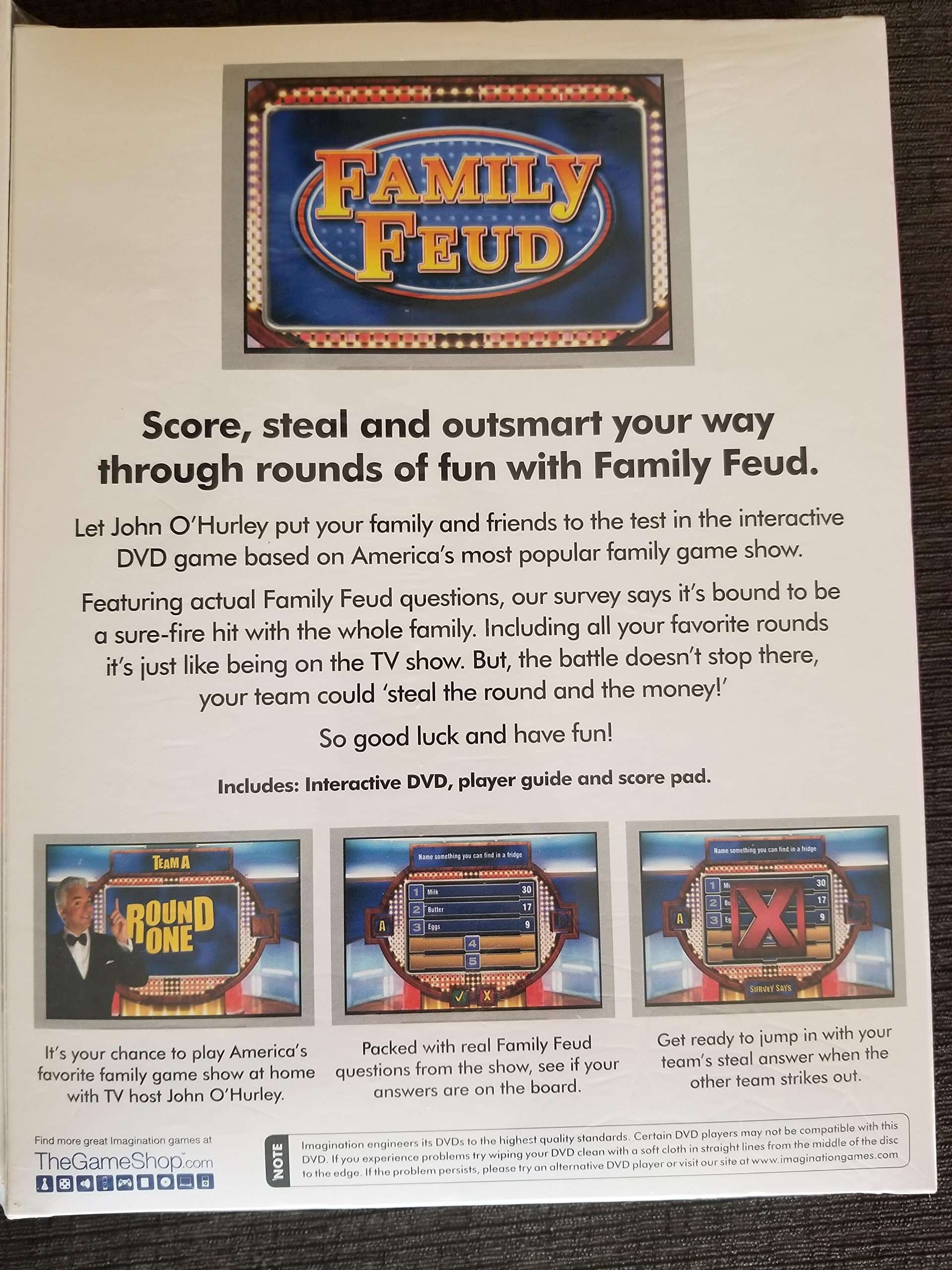 Imagination DVD Game 3 Pack - Includes: Family Feud - Deal or No Deal - Who Wants to Be a 2