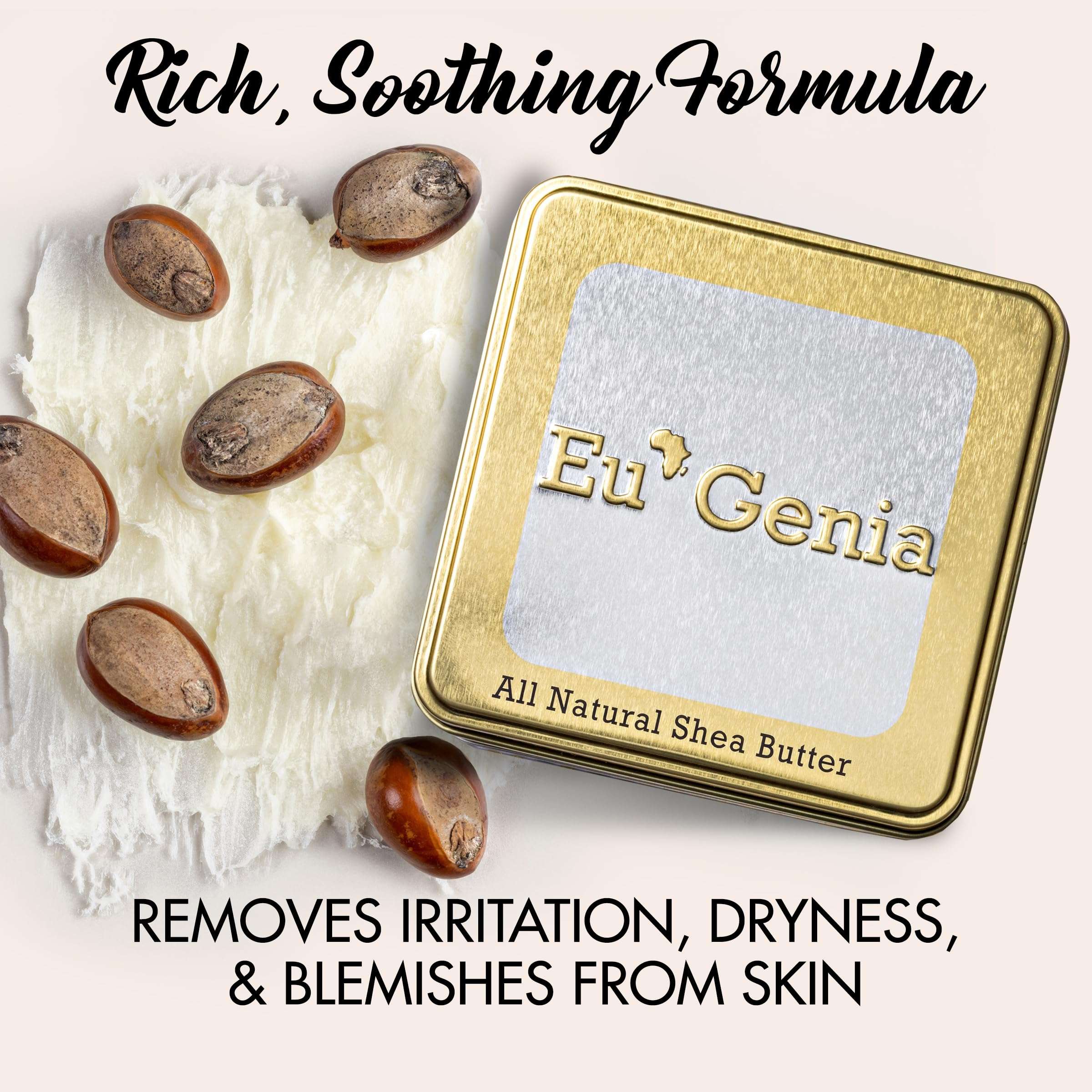 Eu'Genia Anti-Aging Shea Butter Balm: Unscented 12 oz, 100% Pure Unrefined Ghanaian Shea, Premium Face & Body Moisturizer for All Skin and Hair Types 6