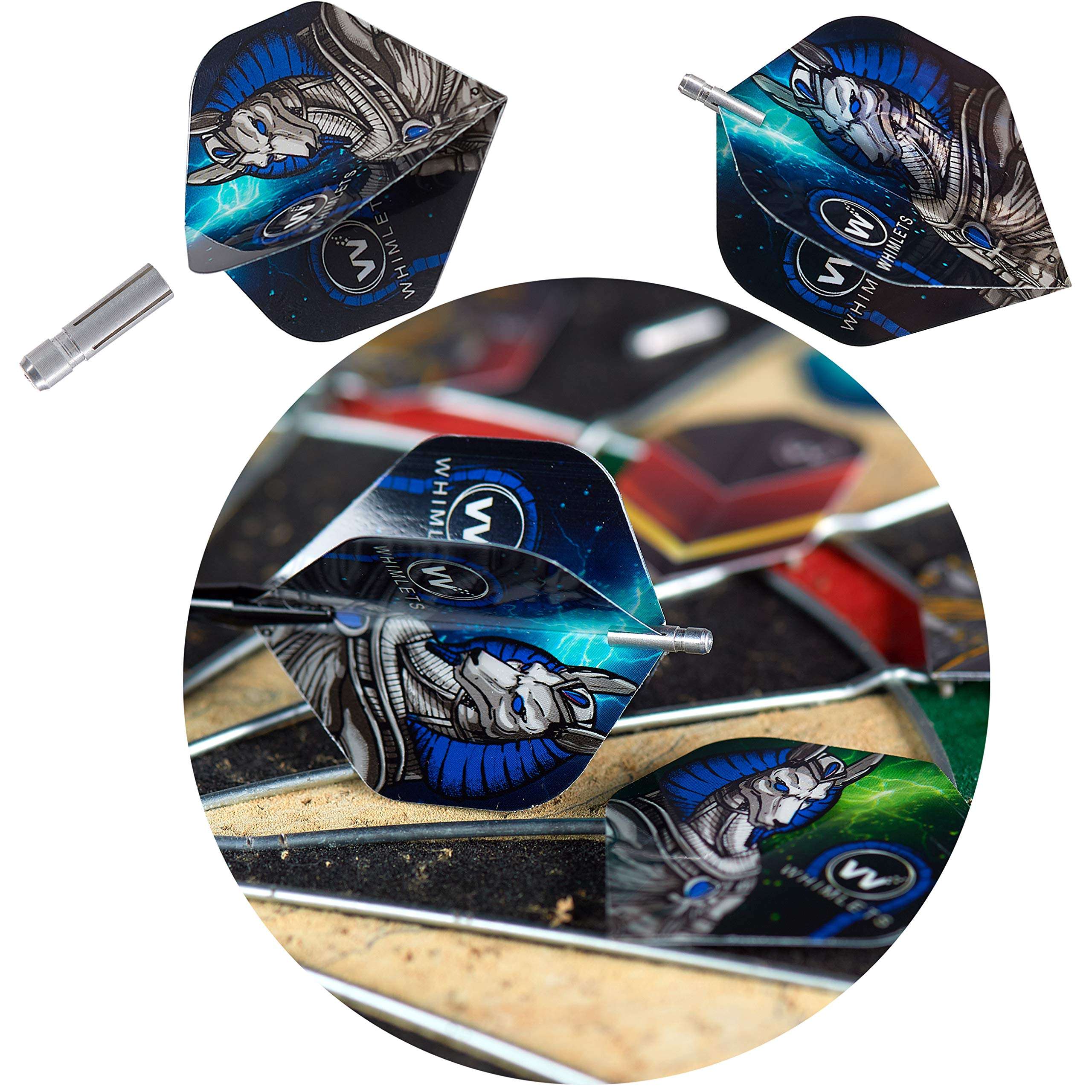 Whimlets Dart Flights and Accessories – Sets of Standard Shape Darts Flights with Flights Protectors, Darts Accessories Kit… 4