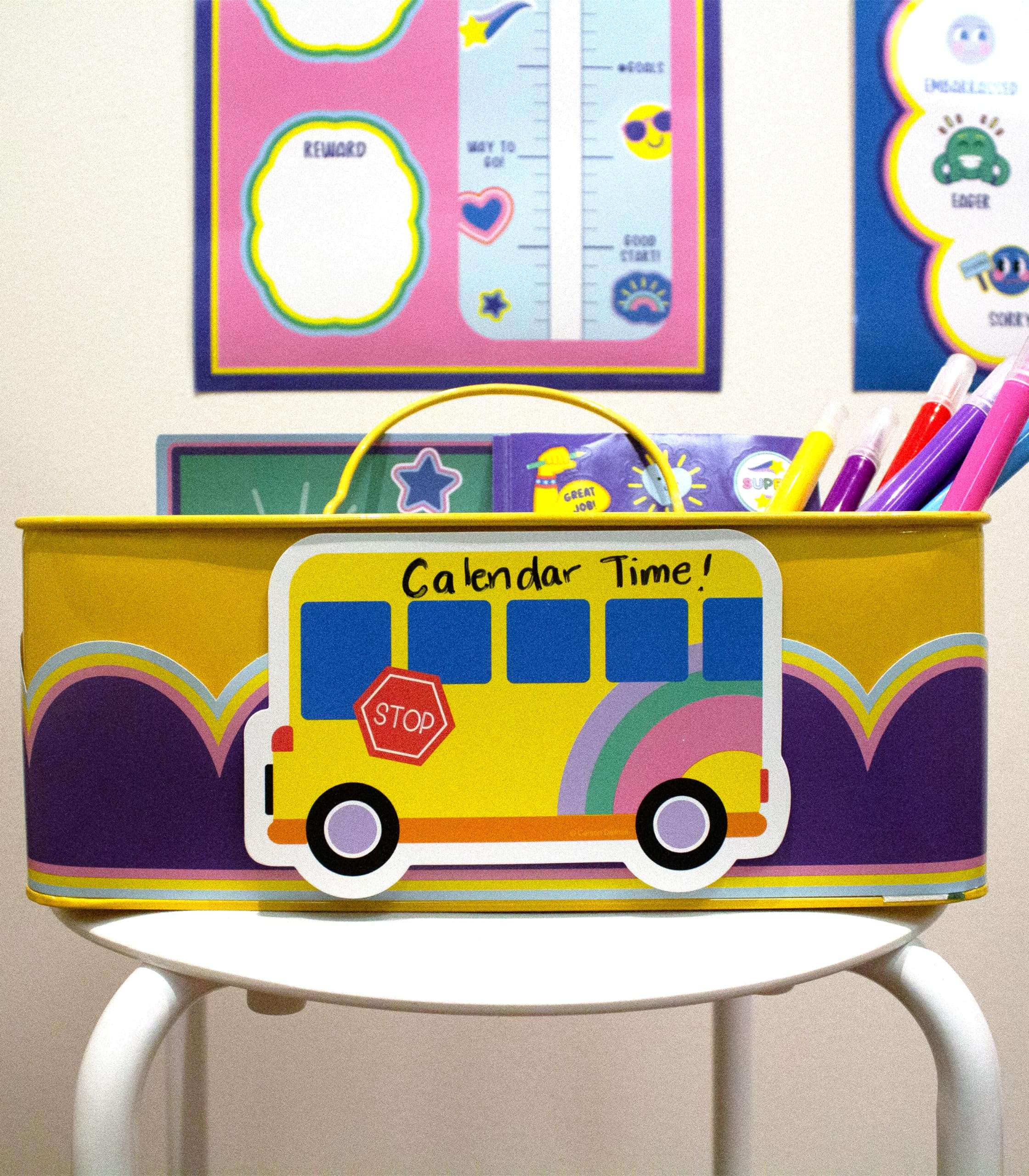 Carson Dellosa We Stick Together 36 Hello School Bulletin Board Cutouts, Star, Notebook, School Bus Bulletin Board Decorations for Back to School Bulletin Board, Cubbies, Locker Decor, School Supplies 6