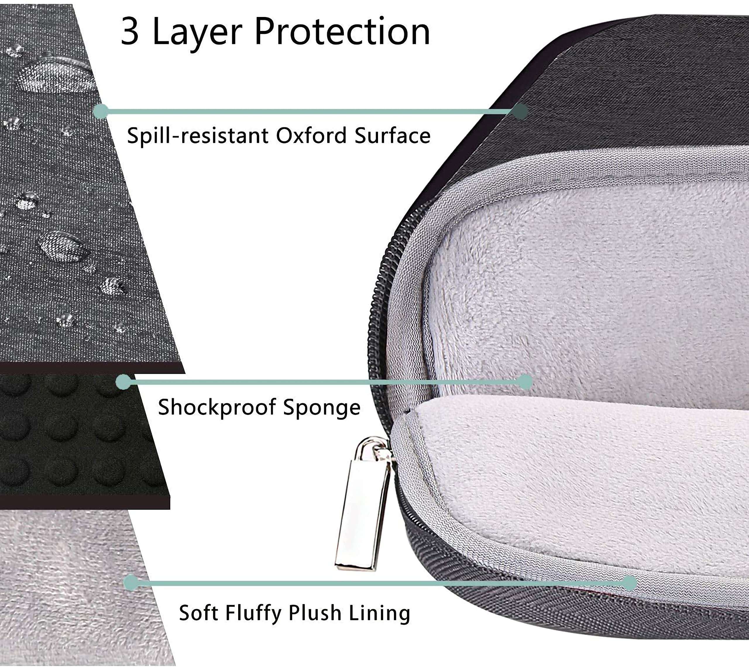 TGK 360° Protective Sleeve Carry Case Bag Cover for iPad Pro 12.9 M1 2021/2020/2018, Surface Laptop go 12.4/Pro X 13, Samsung Galaxy Tab S8+ 12.4", Tab S7 Plus 12.4 (12.9 inch, Purple) 4