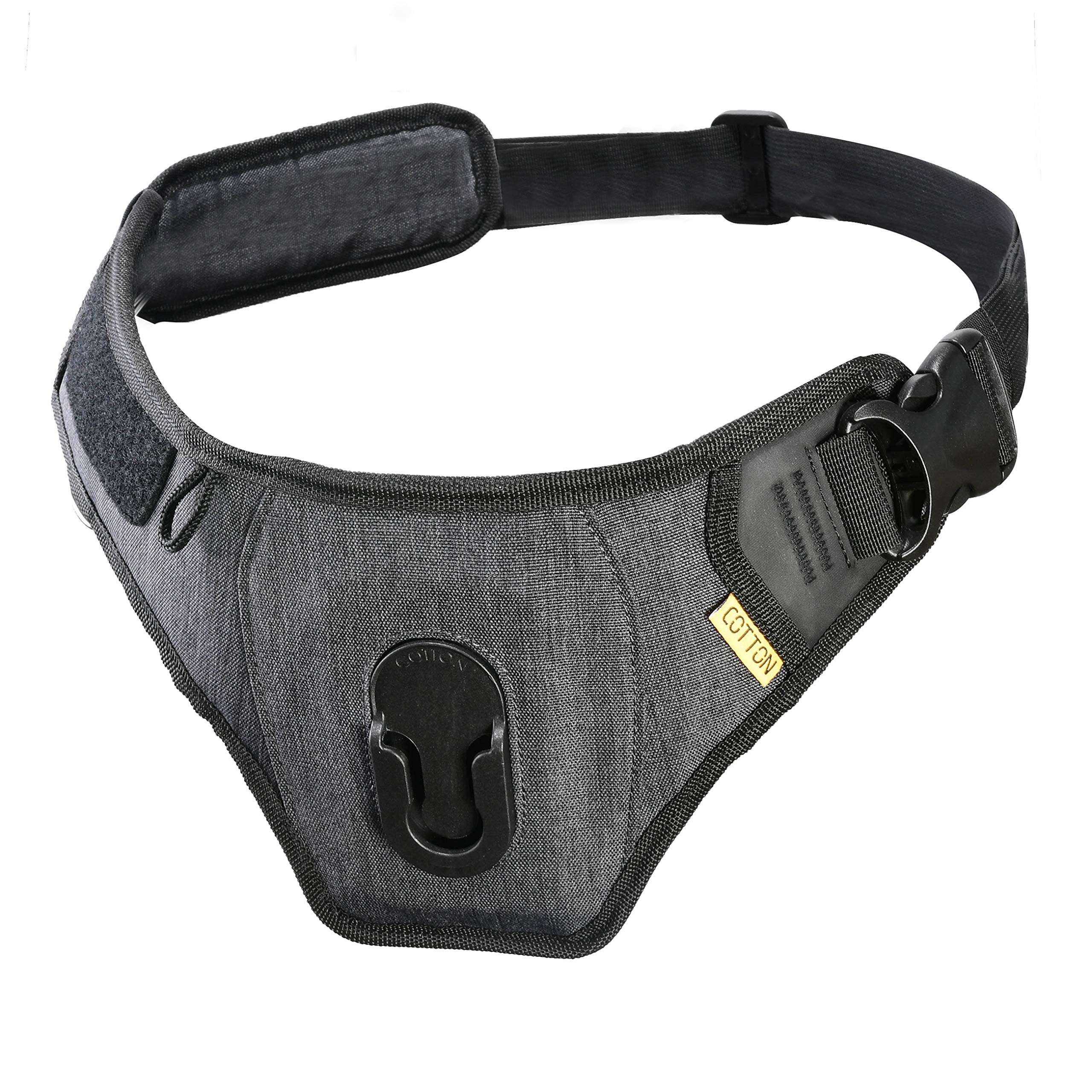 Cotton Carrier Slingbelt with Tether for One Camera. Camera Harness for Hiking and Traveling for Hands-Free Carrying 1