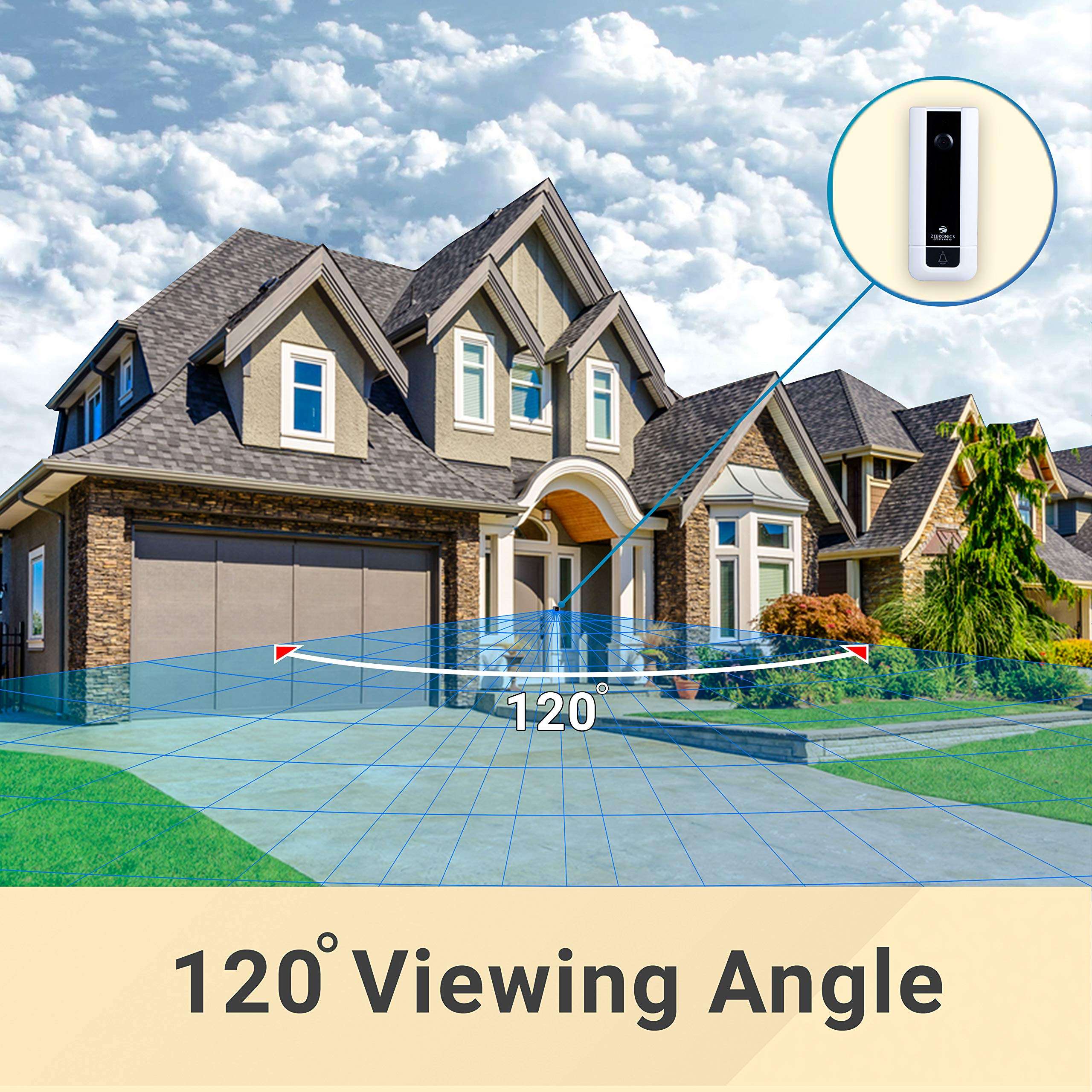 ZEBRONICS Video Door Phone with 4 inch Screen, White 3