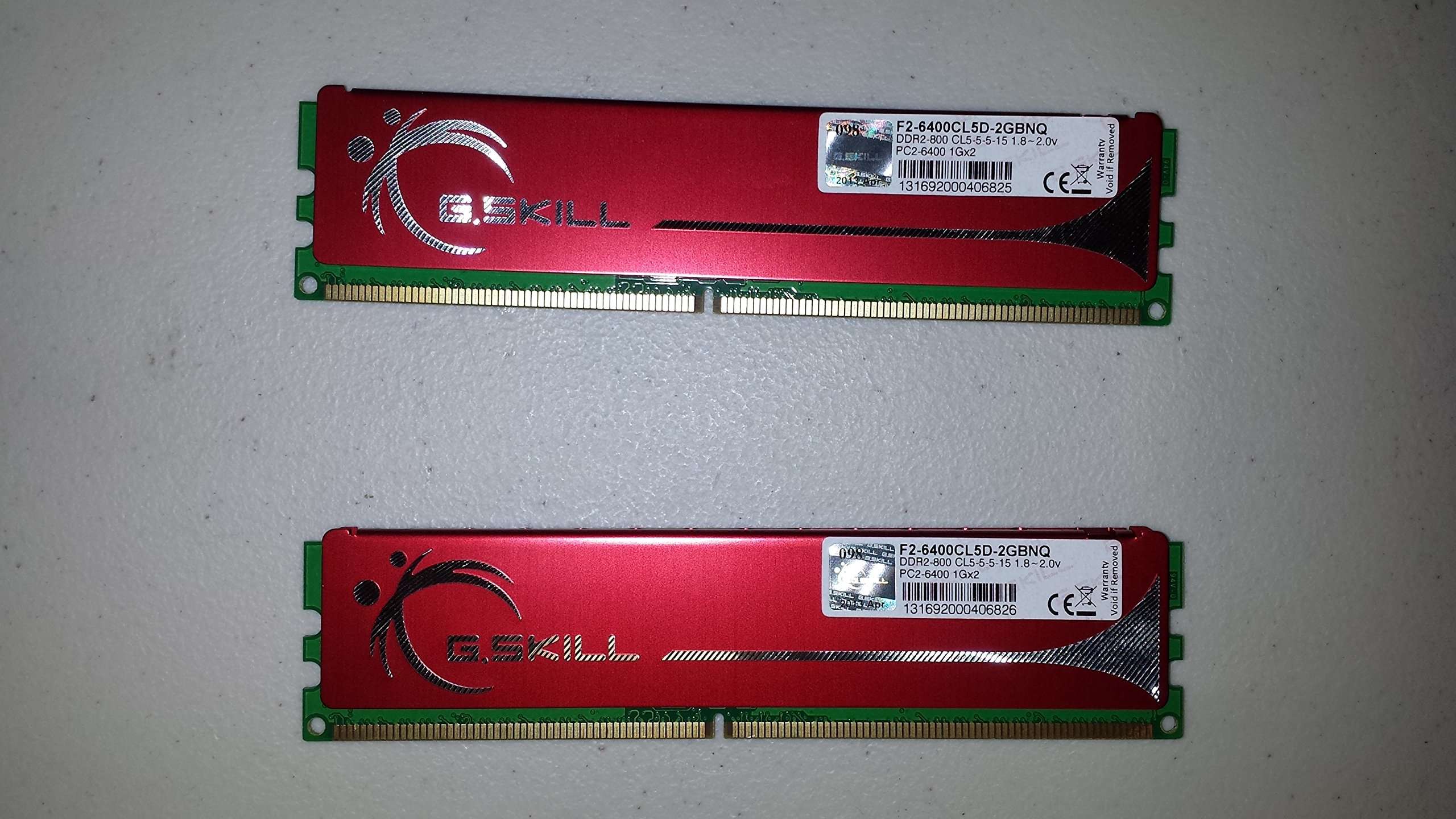 G.Skill NQ Series - Memory - 2 GB : 2 x 1 GB - DIMM 240-pin - DDR2 - 800 MHz / PC2-6400 - CL5 - 1.8 - 2.0 V - unbuffered - non-ECC 1