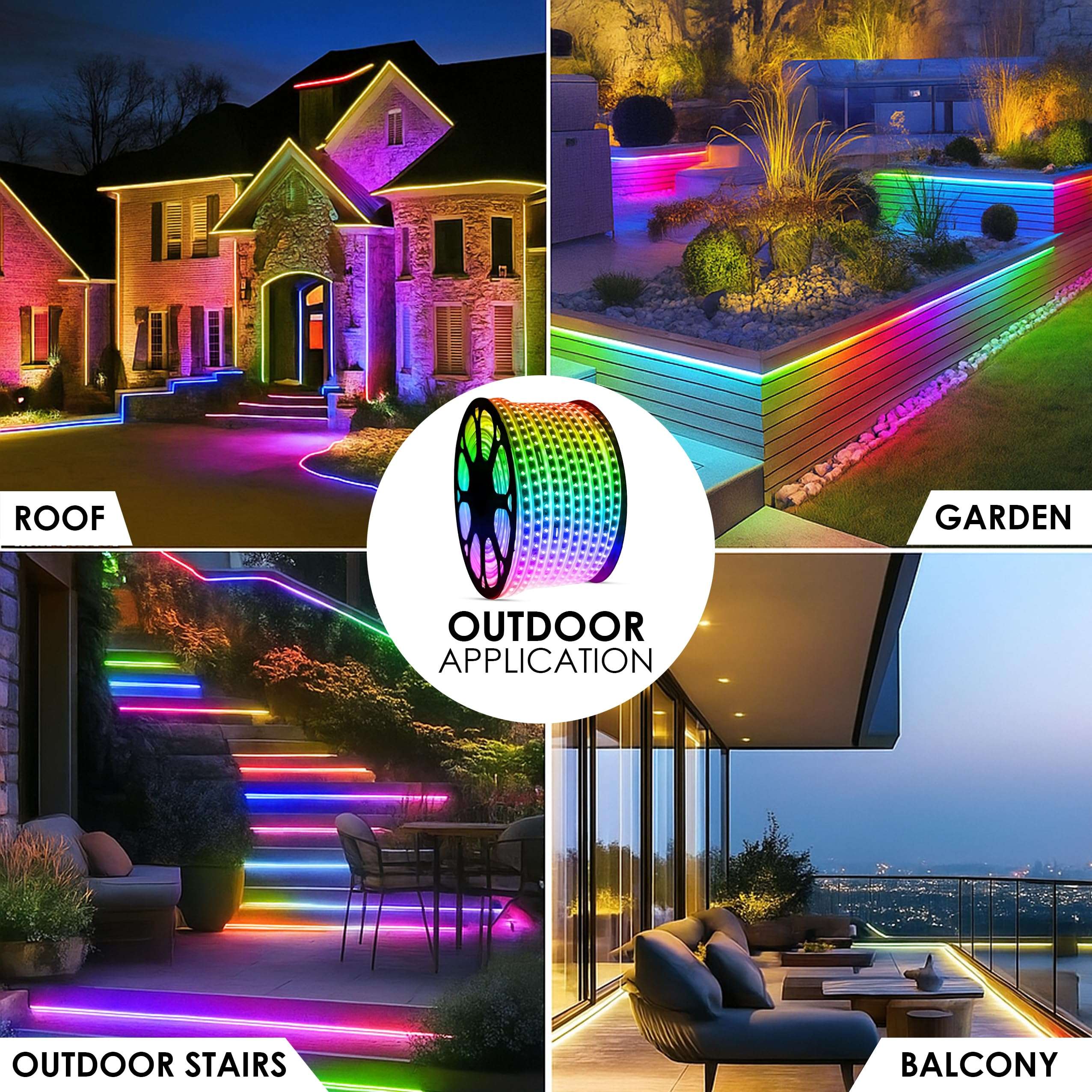 Gesto 10 Meter Rope Led Strip Lights – High Brightness Outdoor Lights Waterproof for Balcony,Home Decor,False Ceiling | RGB Strip Light for Diwali Decoration with Mode Change Controller (Multicolor) 6