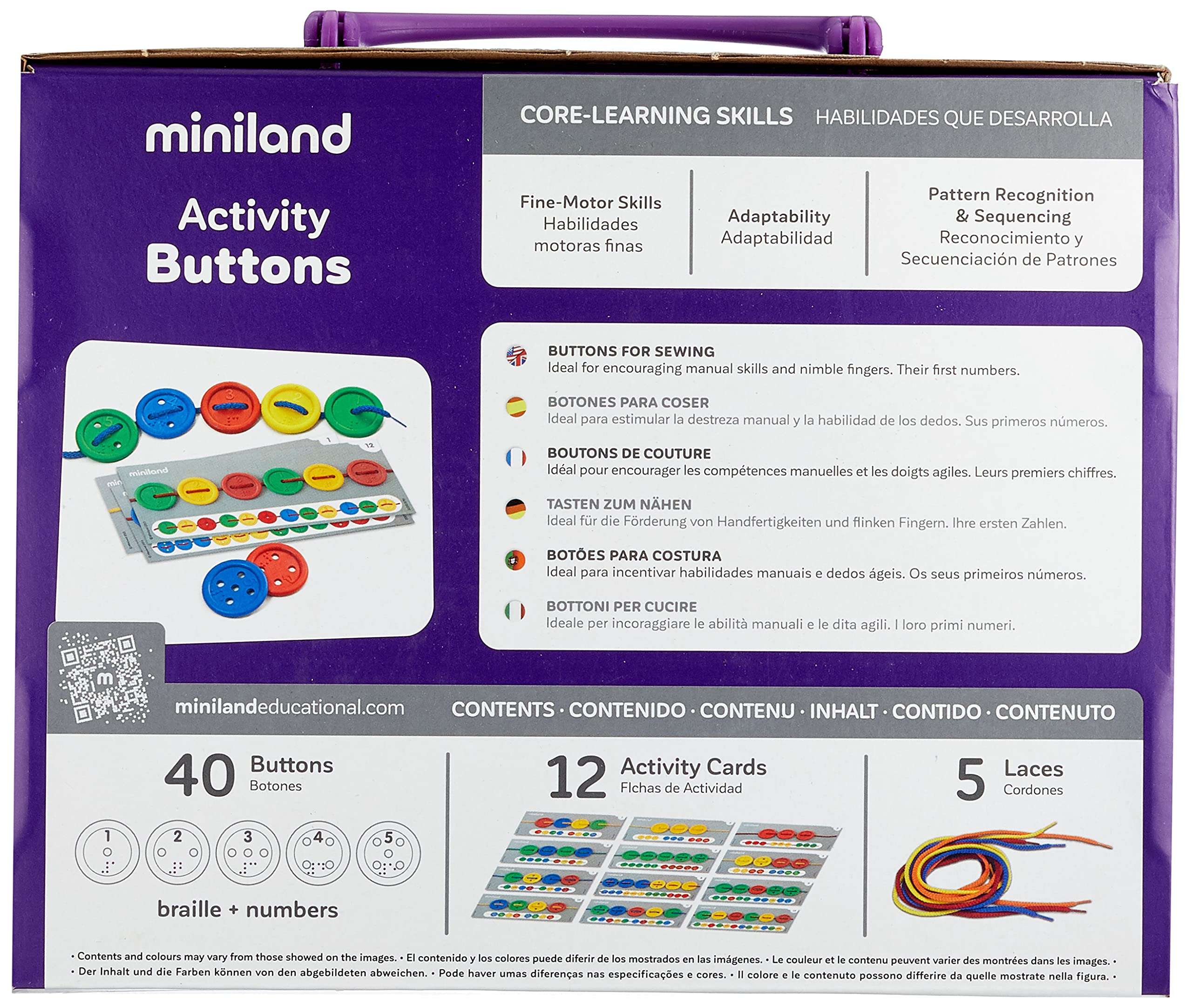Miniland Educational - Activity Buttons with Laces 4