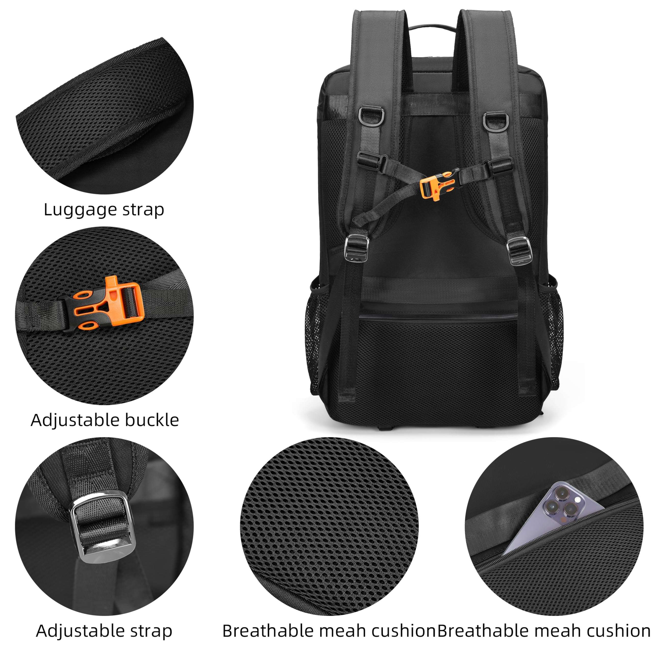 Rabjen DJ Backpack for Club Gigs, DJ Mixer Case Compatible with Pioneer DDJ-SR2, Pioneer DDJ-FLX6-GT, RANE ONE, and More Equipment 5