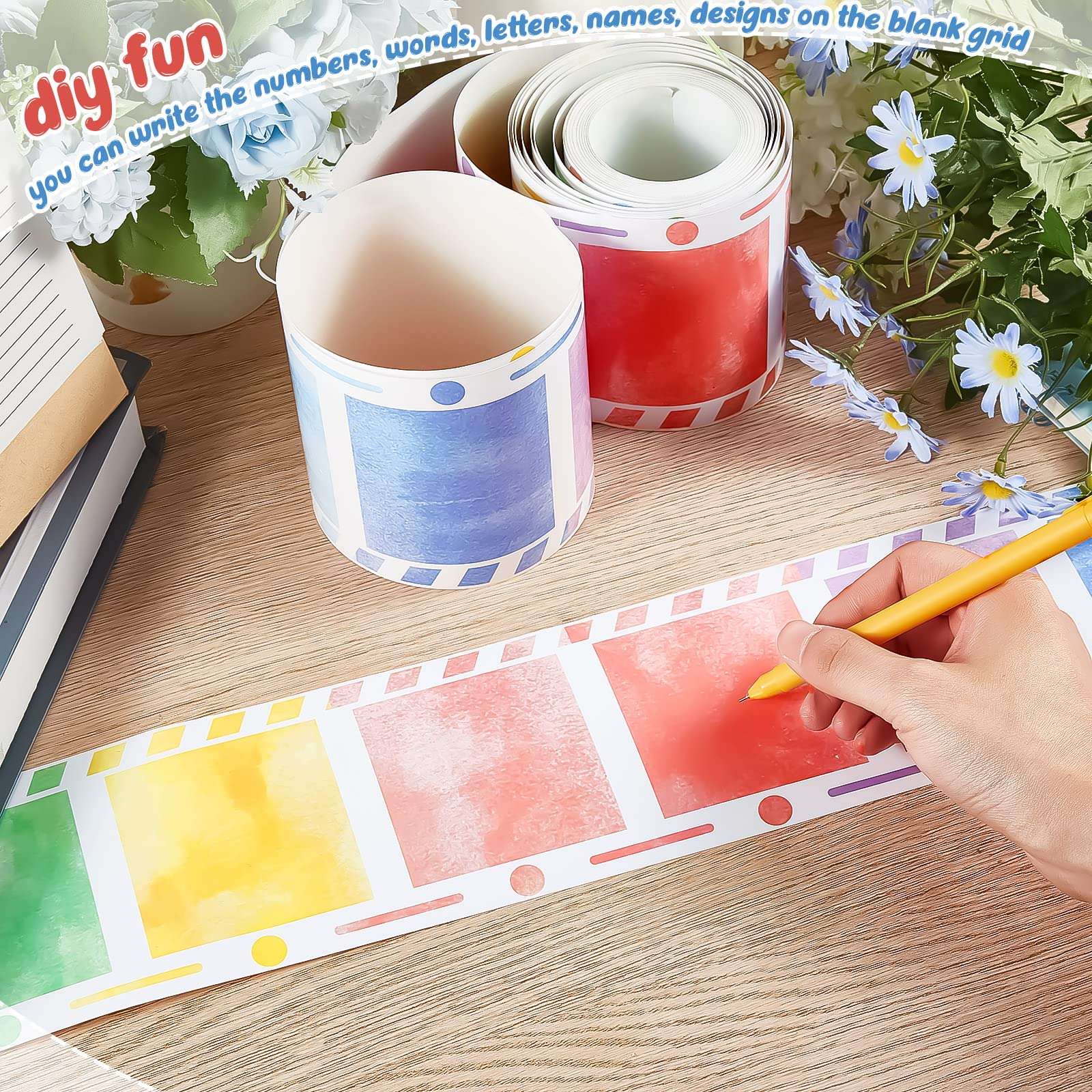 Gueevin Number Line Border - 49 Ft for Classroom - Math Chart with Wall Decor 4