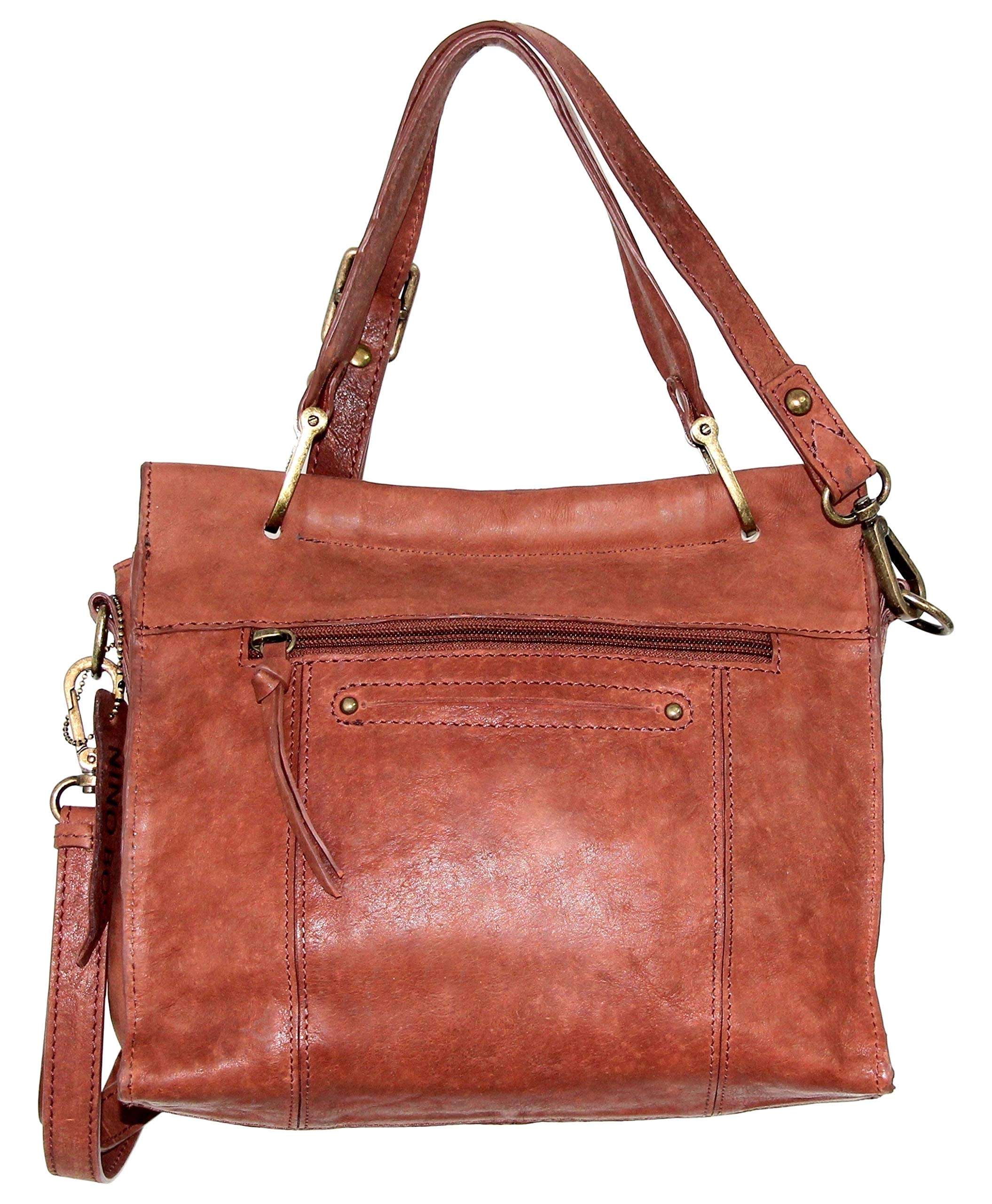 Nino Bossi Handbags Nino Bossi Alexis Leather Satchel Taupe 3