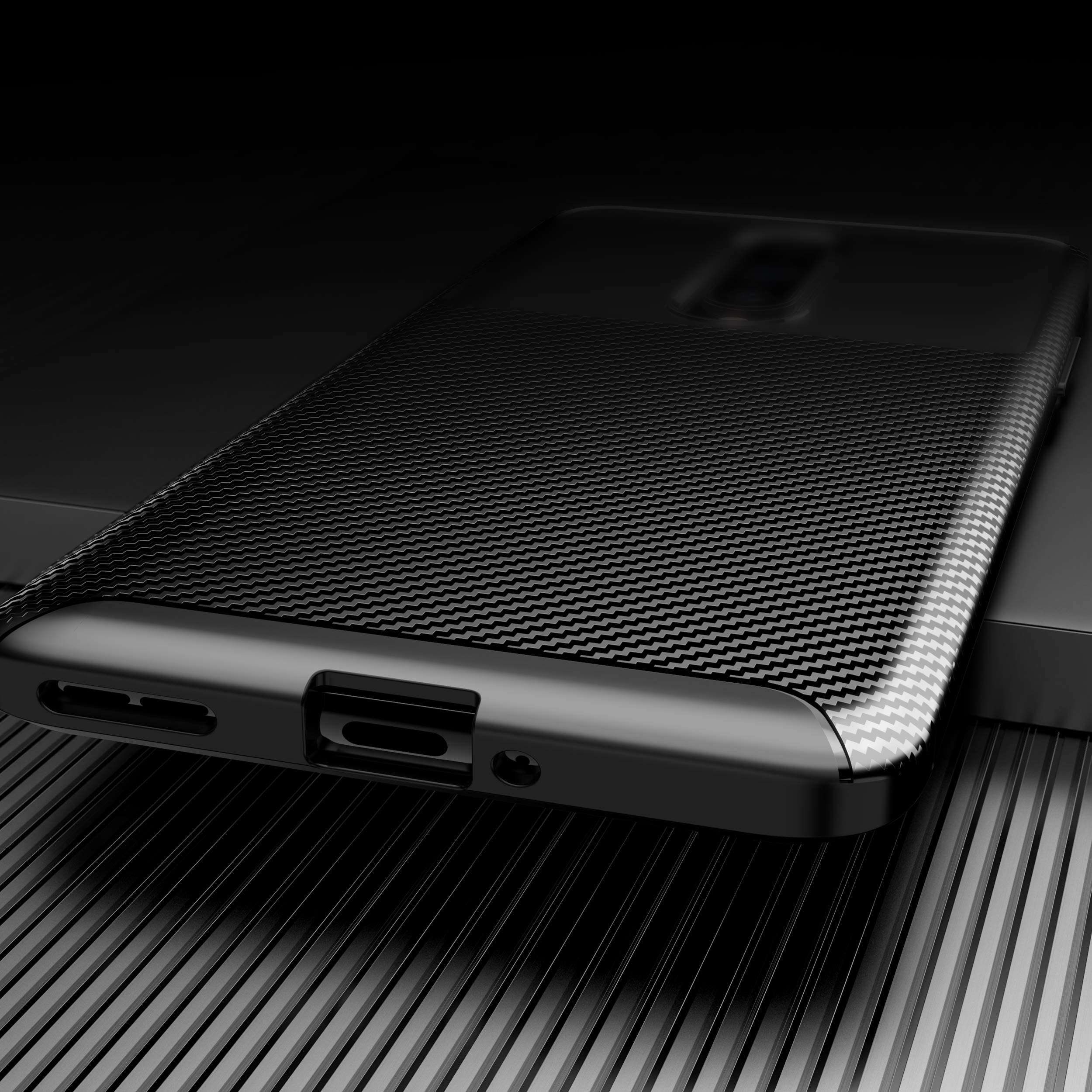 CruzerLite Compatible with Oneplus 8 Case, Carbon Fiber Texture Design Cover Anti-Scratch Shock Absorption Case for Oneplus 8 (2020) (Carbon Black) 4
