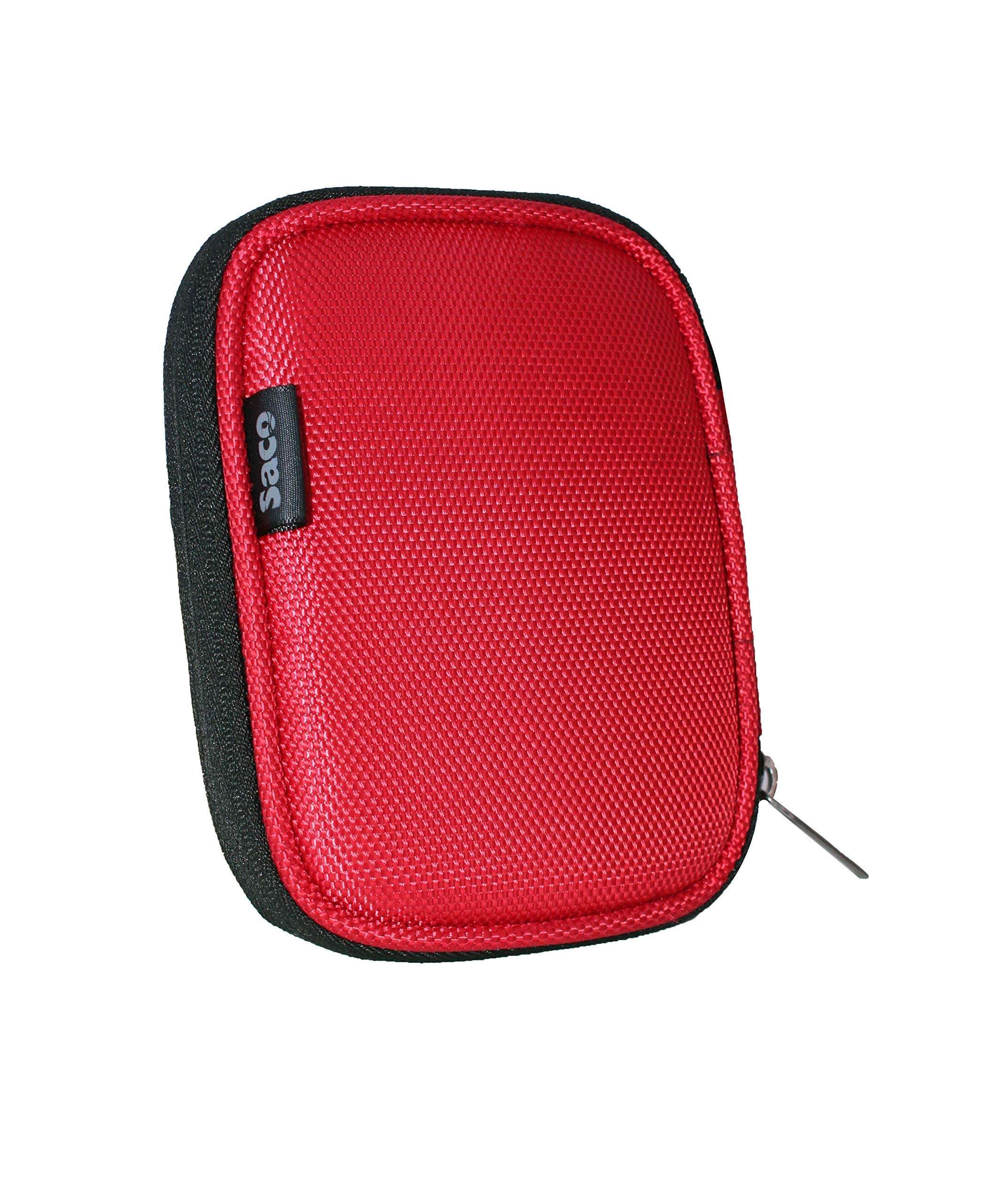 Saco External Hard Disk Protector Pouch Cover for Seagate FreeAgent GoFlex 500GB Kit - (Red) 1