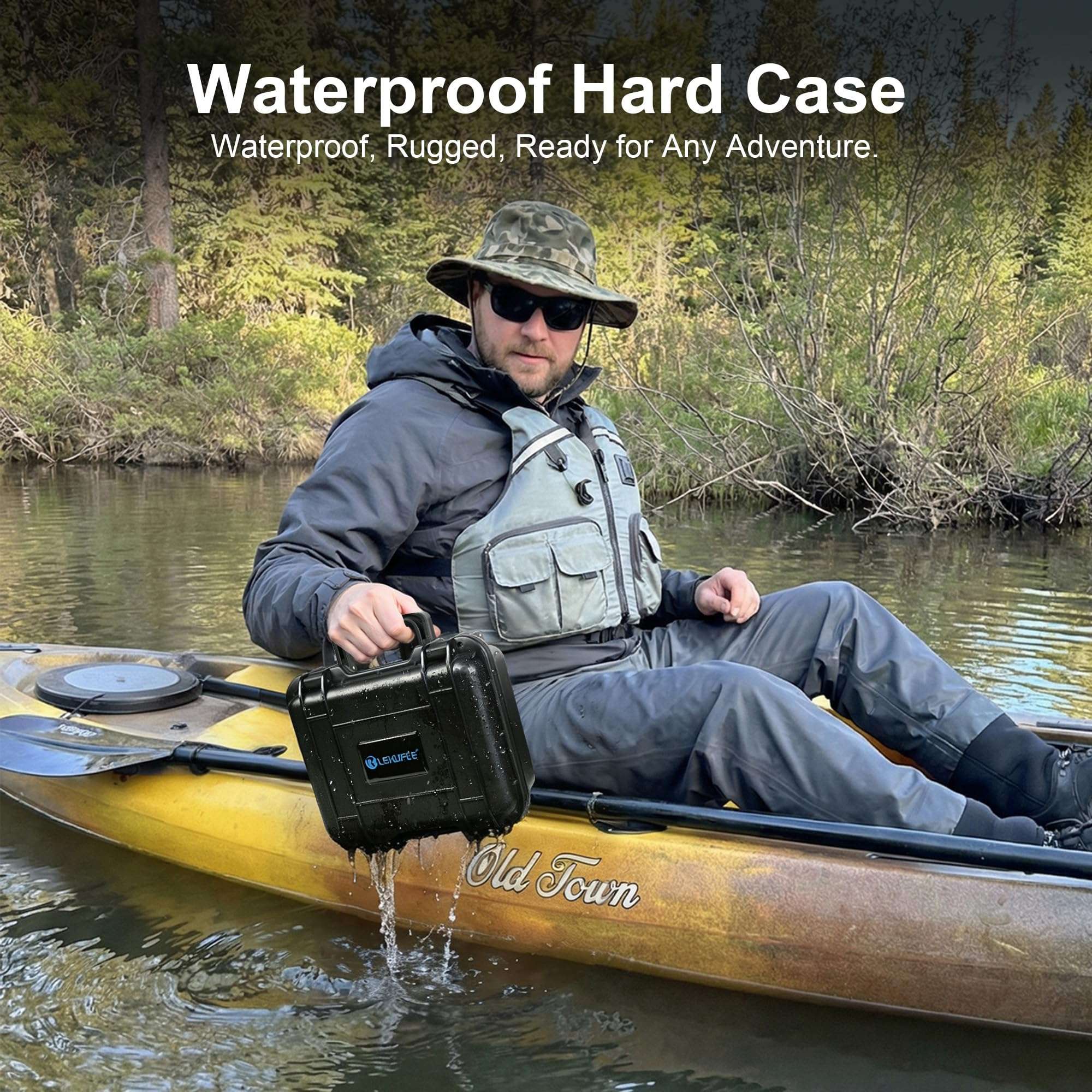 Lekufee Portable Waterproof Hard Case for DJI Osmo 360 Camera,Adventure Combo, Action Camera, Battery, Charger, DJI Mic 3/2/Mini, More Accessories(Case Only)-Black 5