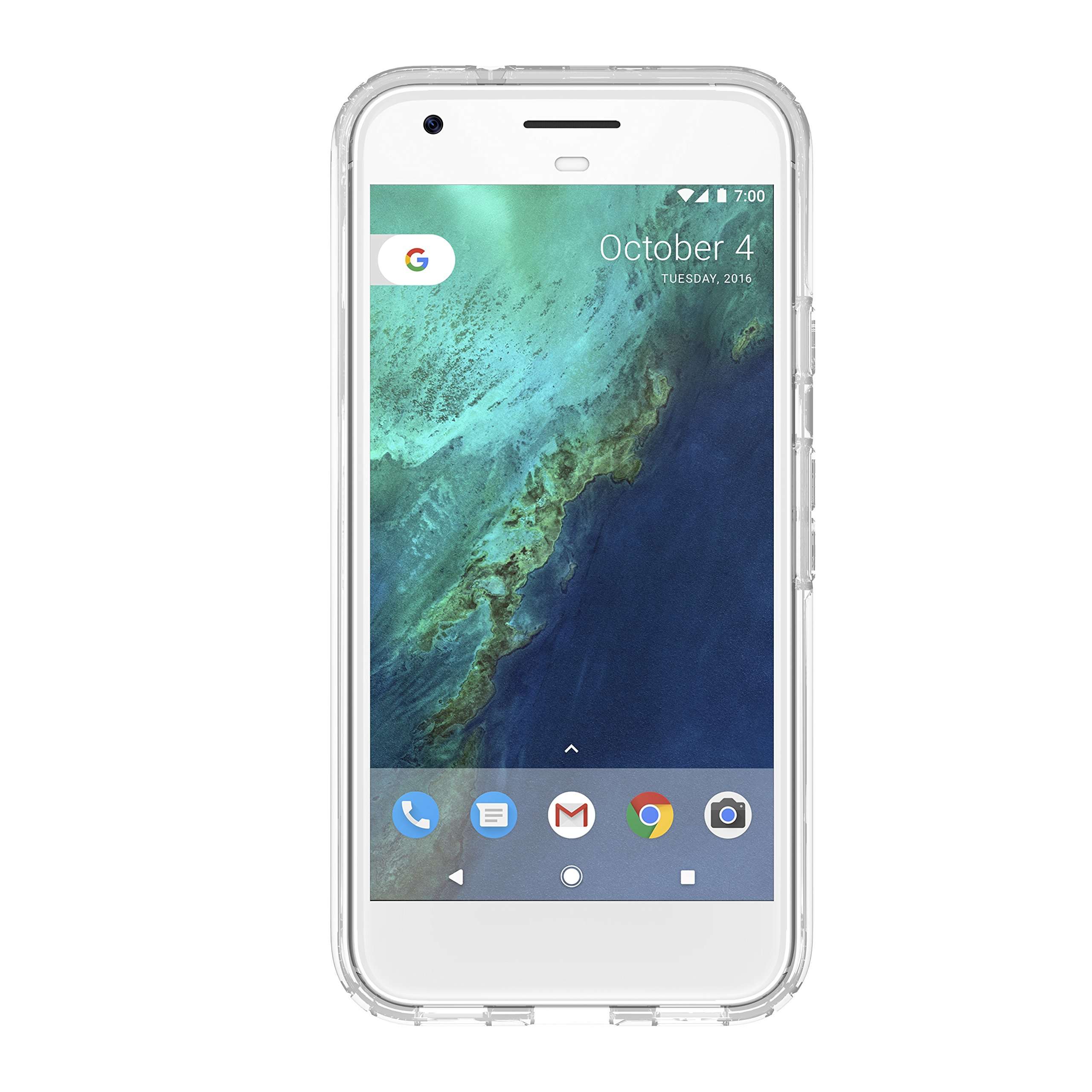 Speck Products Presidio Clear Cell Phone Case for Google Pixel - Clear/Clear 3