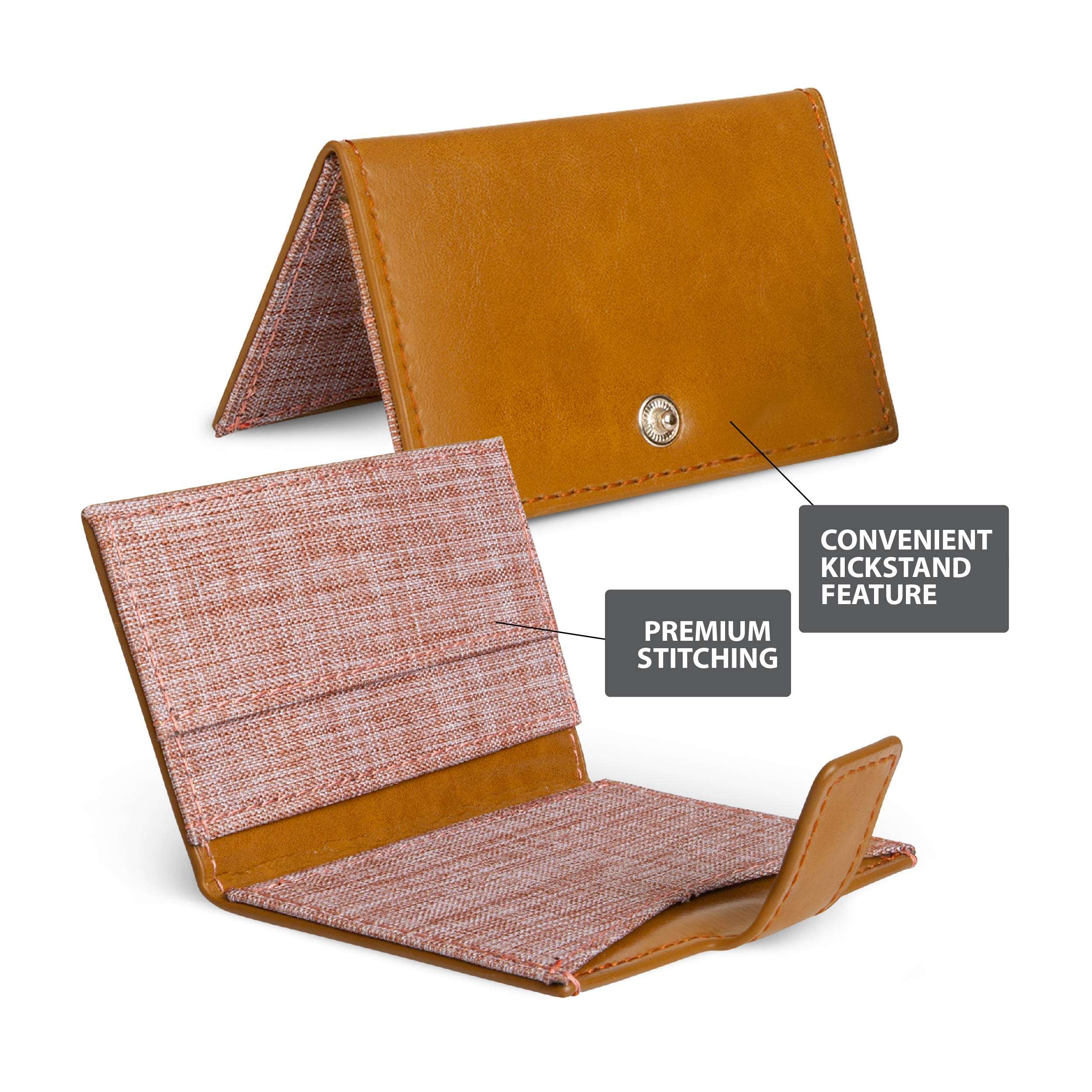 Cell Phone Card Holder Stick on Wallet Phone Pocket for iPhone, Android and All Smartphones (Black and Grey) 3